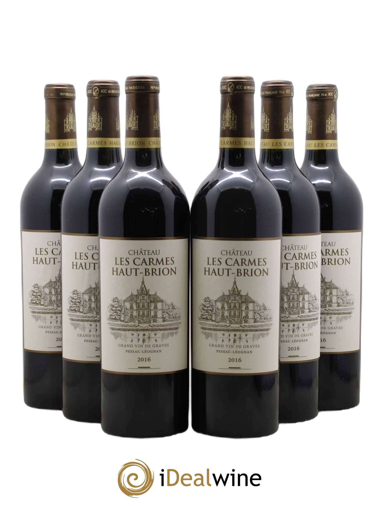 Château Les Carmes Haut-Brion 2016 - Lot de 6 bouteilles - 0