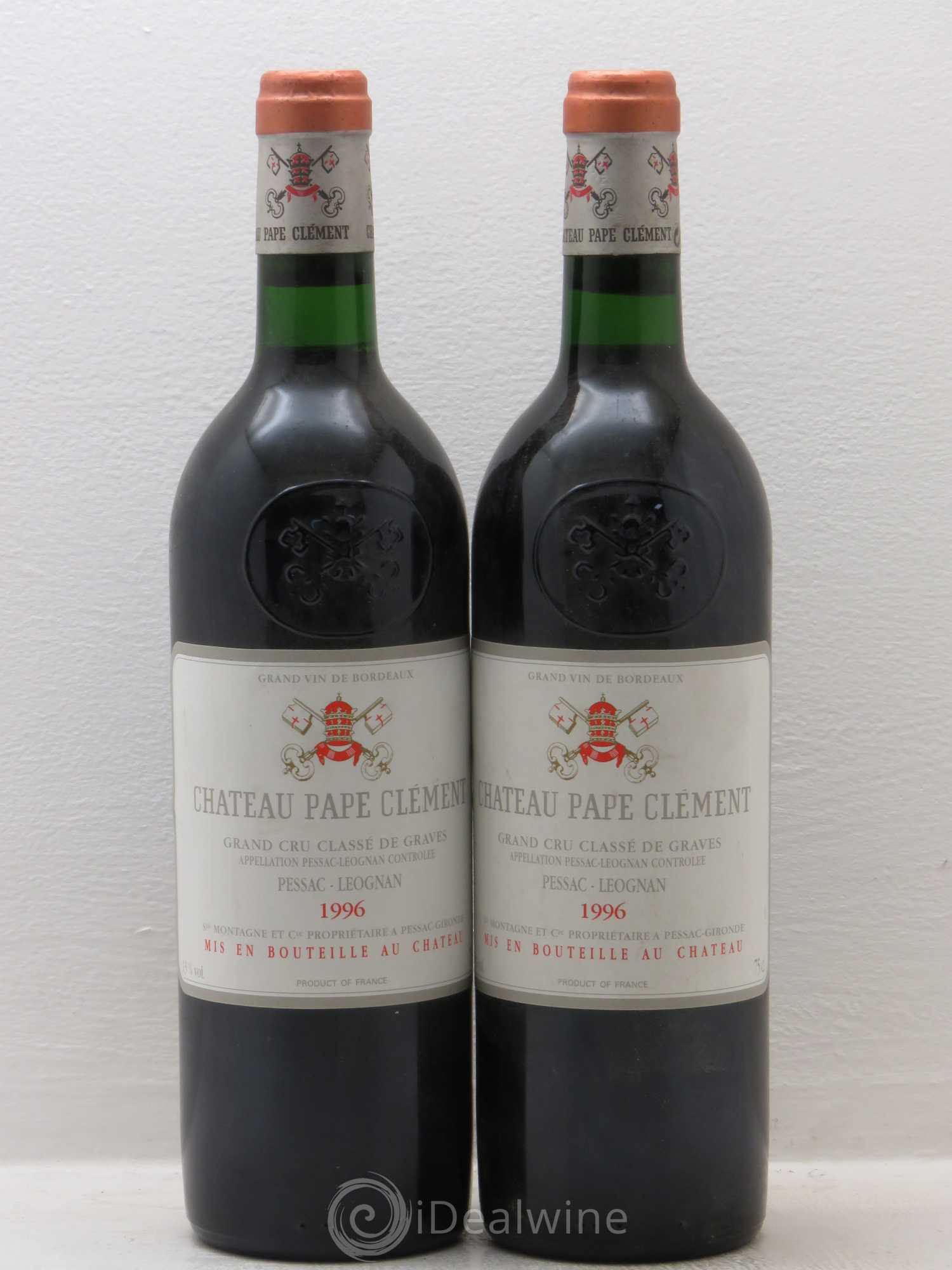 Château Pape Clément Cru Classé de Graves 1996 - Lot de 2 bouteilles - 0