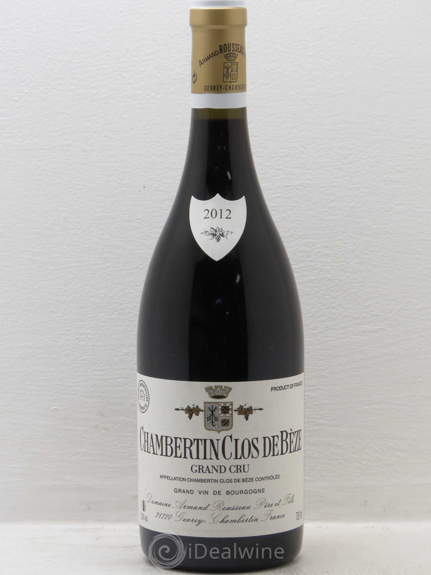 Chambertin Clos de Bèze Grand Cru Armand Rousseau (Domaine) 2012 - Lot de 1 bouteille - 0