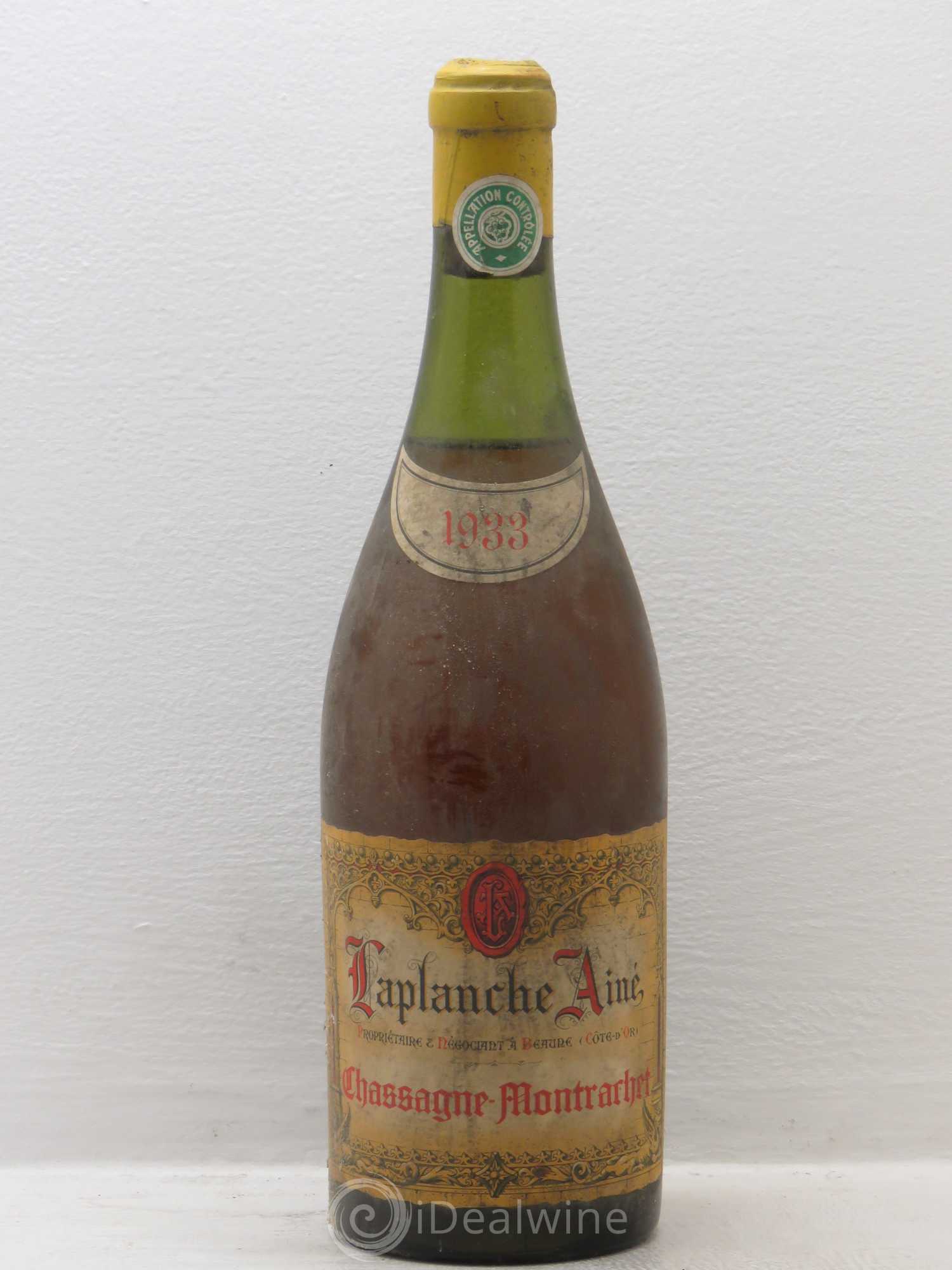 Chassagne-Montrachet Laplanche Ainée 1933 - Posten von 1 Flasche - 0