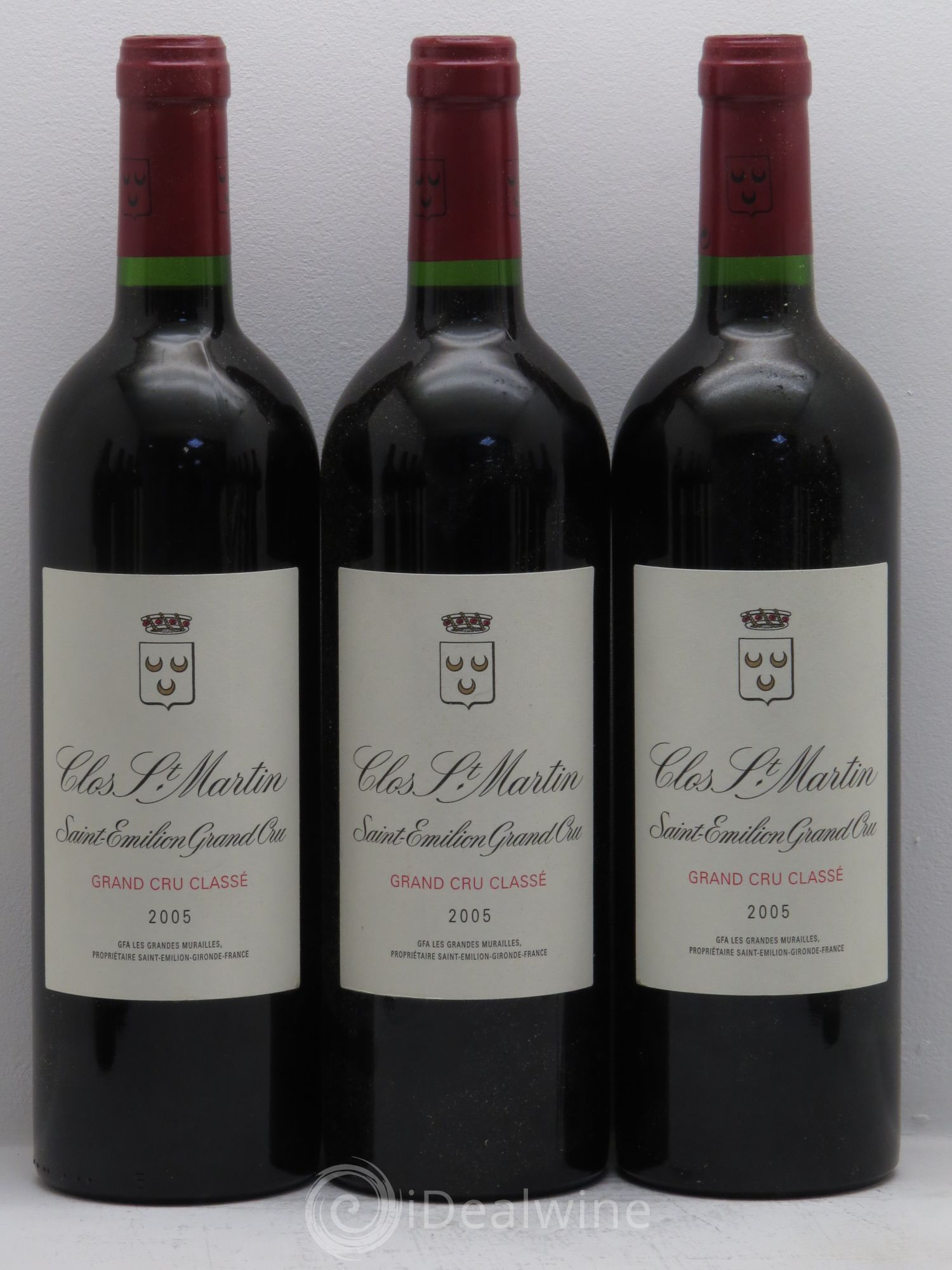 Clos Saint Martin Grand Cru Classé 2005 - Lot de 12 bouteilles - 1