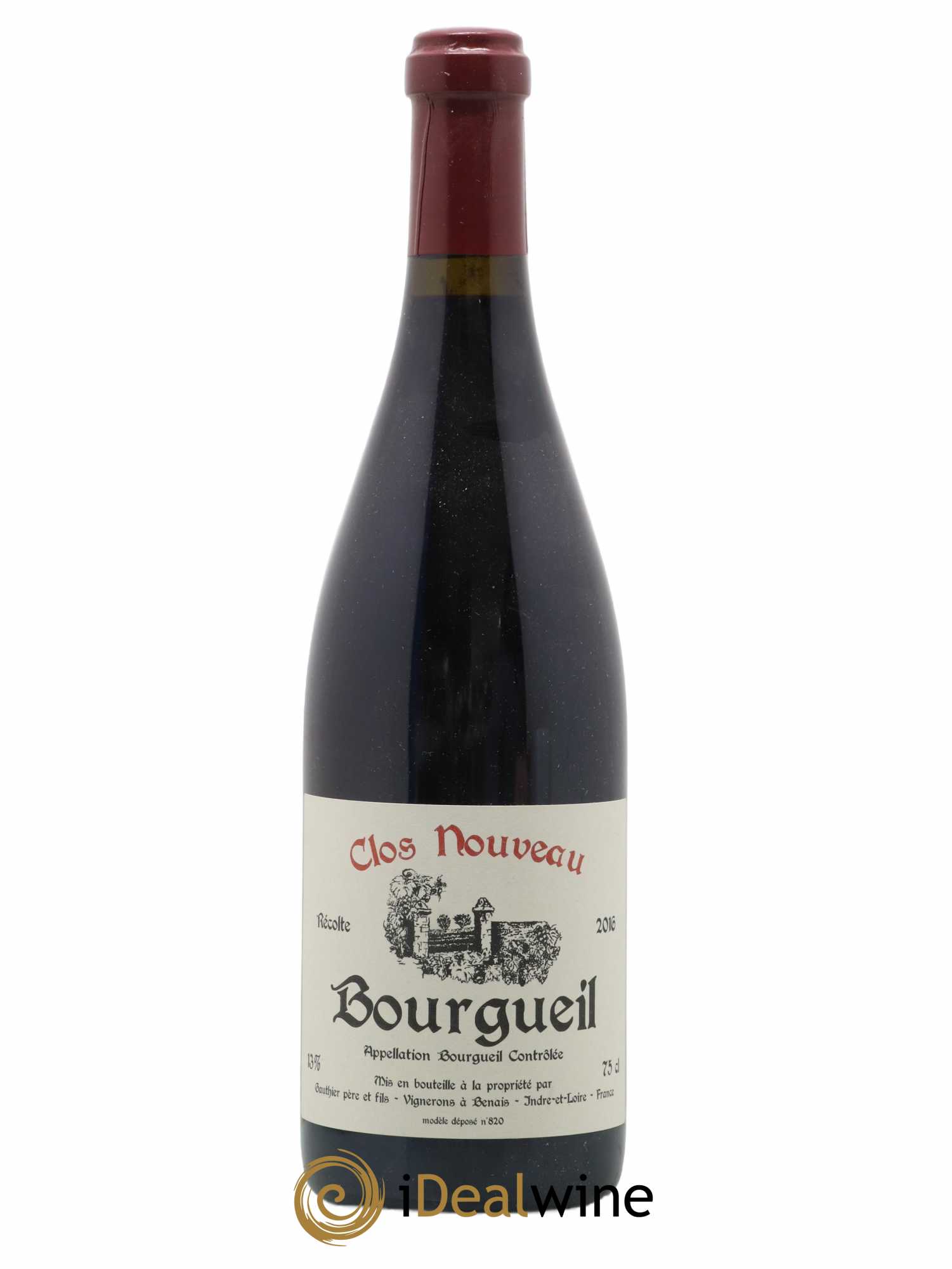 Bourgueil Clos Nouveau Domaine du Bel Air 2016 - Lot de 1 bouteille - 0