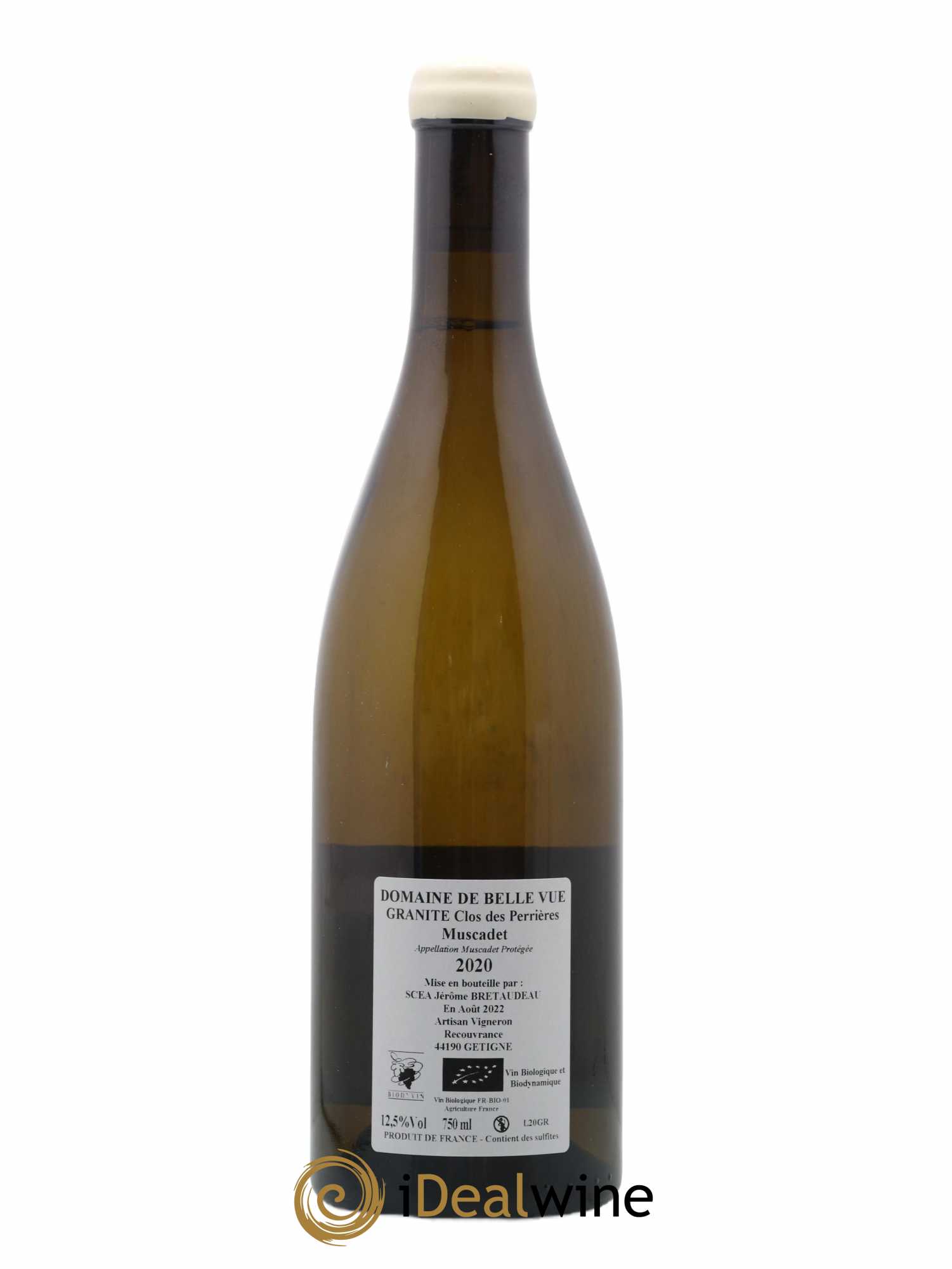 Muscadet-Sèvre-et-Maine Granite Clos des Perrières Jérôme Bretaudeau - Domaine de Bellevue (sans prix de réserve) 2020 - Lot de 1 bouteille - 1
