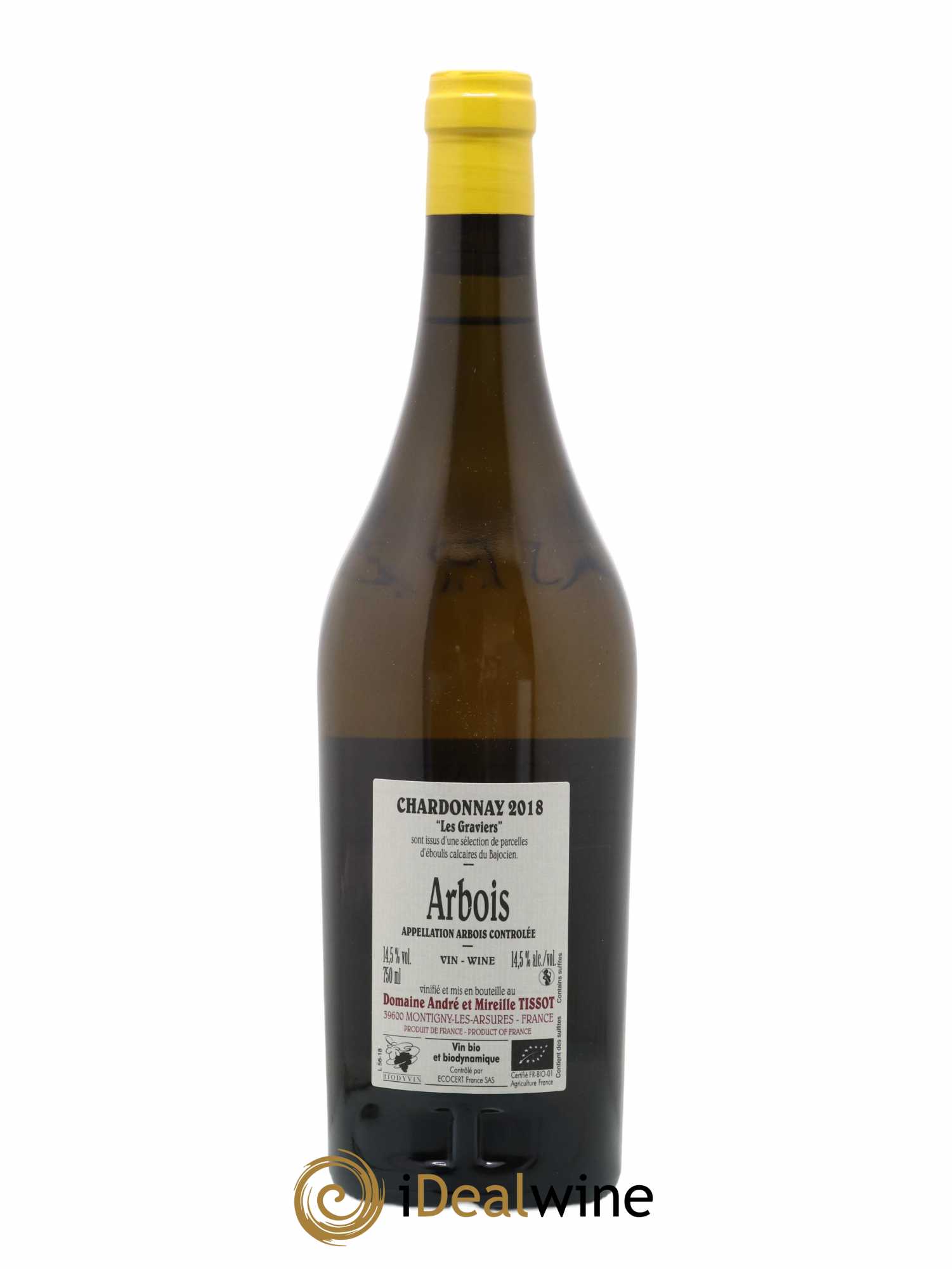 Arbois Chardonnay Les Graviers Bénédicte et Stéphane Tissot 2018 - Lot de 1 bouteille - 1