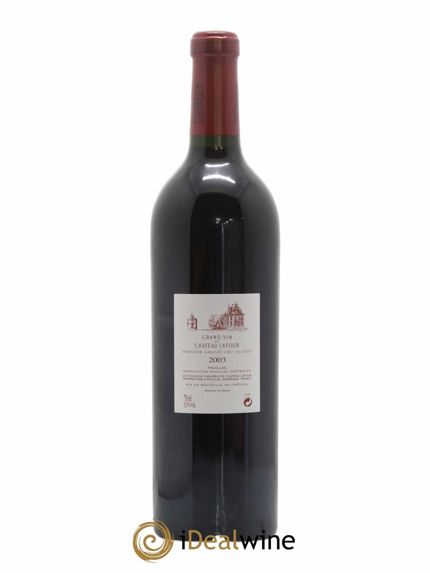 Château Latour 1er Grand Cru Classé 2003 - Lot de 1 bouteille - 1