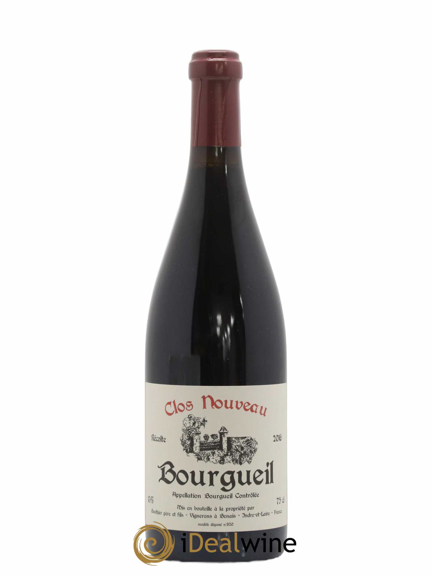 Bourgueil Clos Nouveau Domaine du Bel Air 2016 - Lot de 1 bouteille - 0