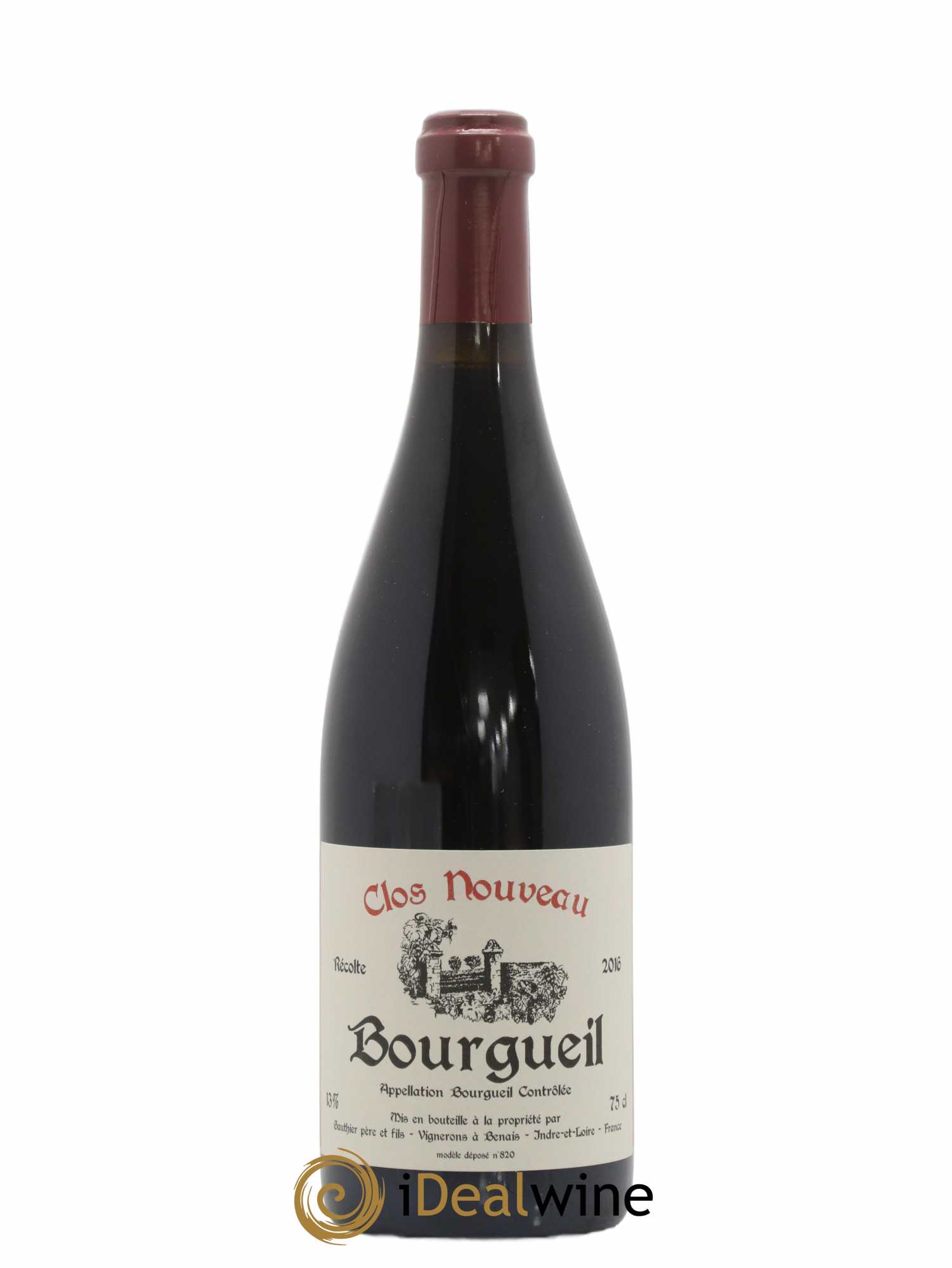 Bourgueil Clos Nouveau Domaine du Bel Air 2016 - Lot de 1 bouteille - 0