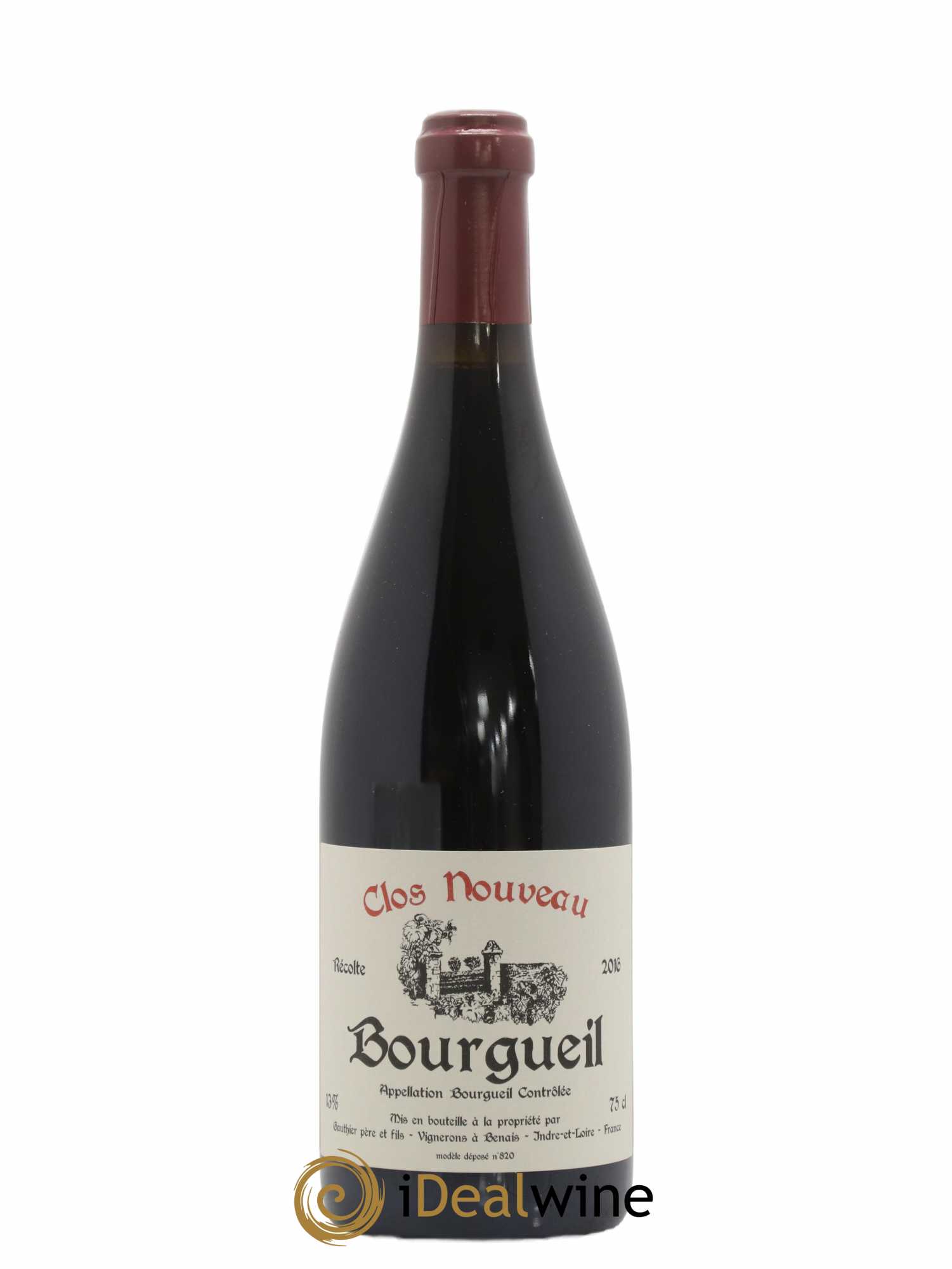 Bourgueil Clos Nouveau Domaine du Bel Air 2016 - Lot de 1 bouteille - 0