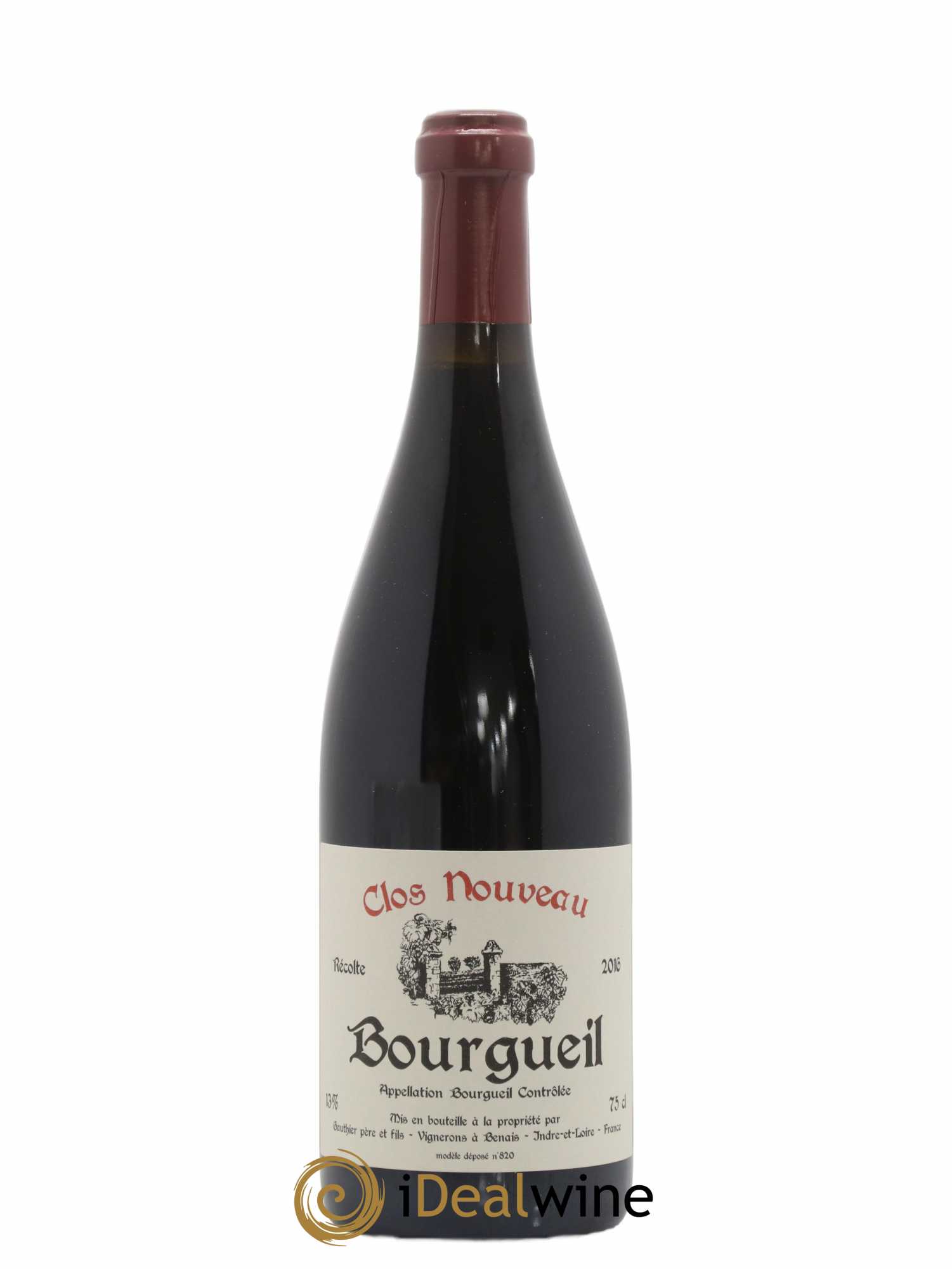 Bourgueil Clos Nouveau Domaine du Bel Air 2016 - Lot de 1 bouteille - 0