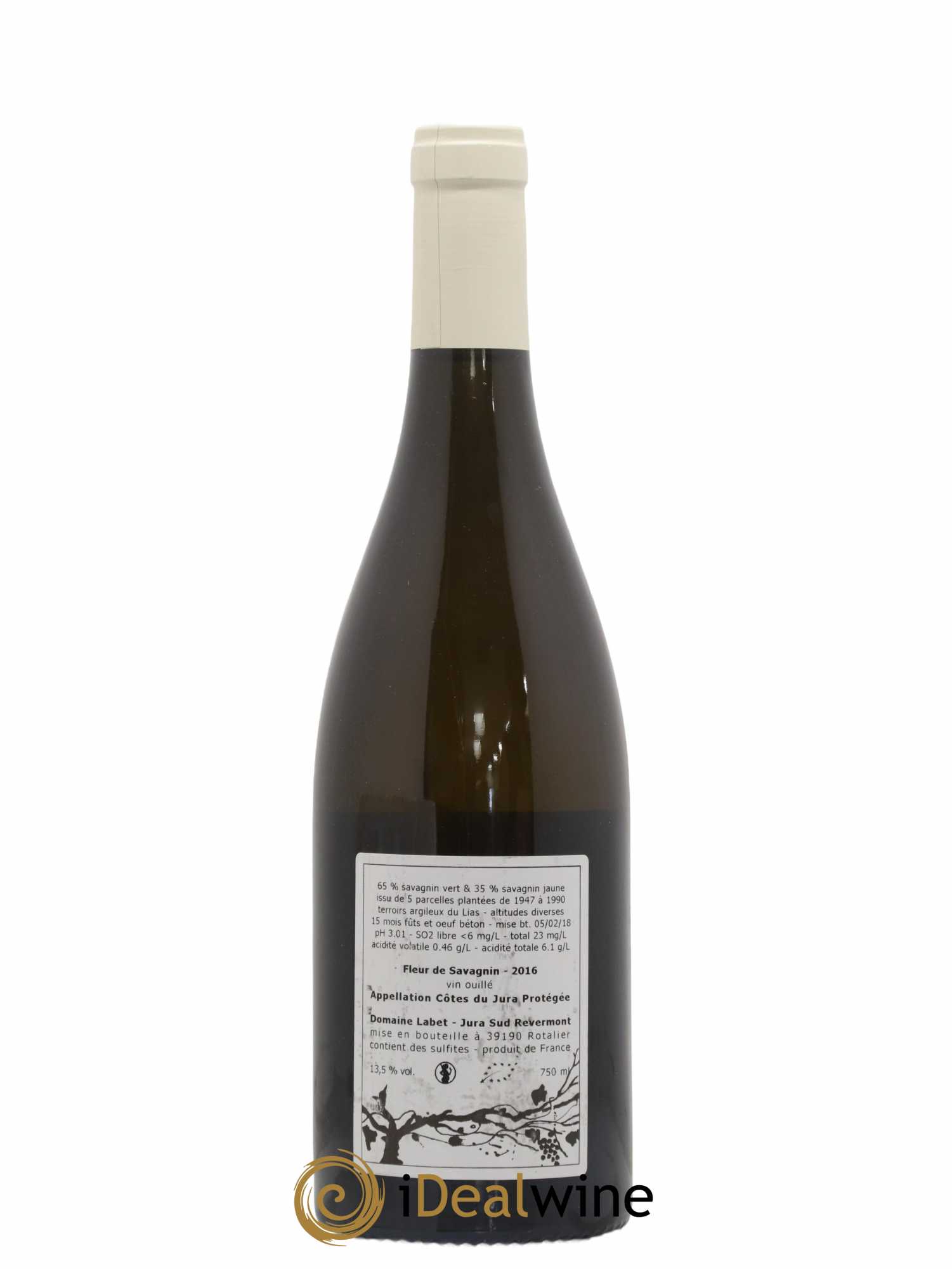 Côtes du Jura Fleur de Savagnin Romain - Julien - Charline Labet 2016 - Lot de 1 bouteille - 1