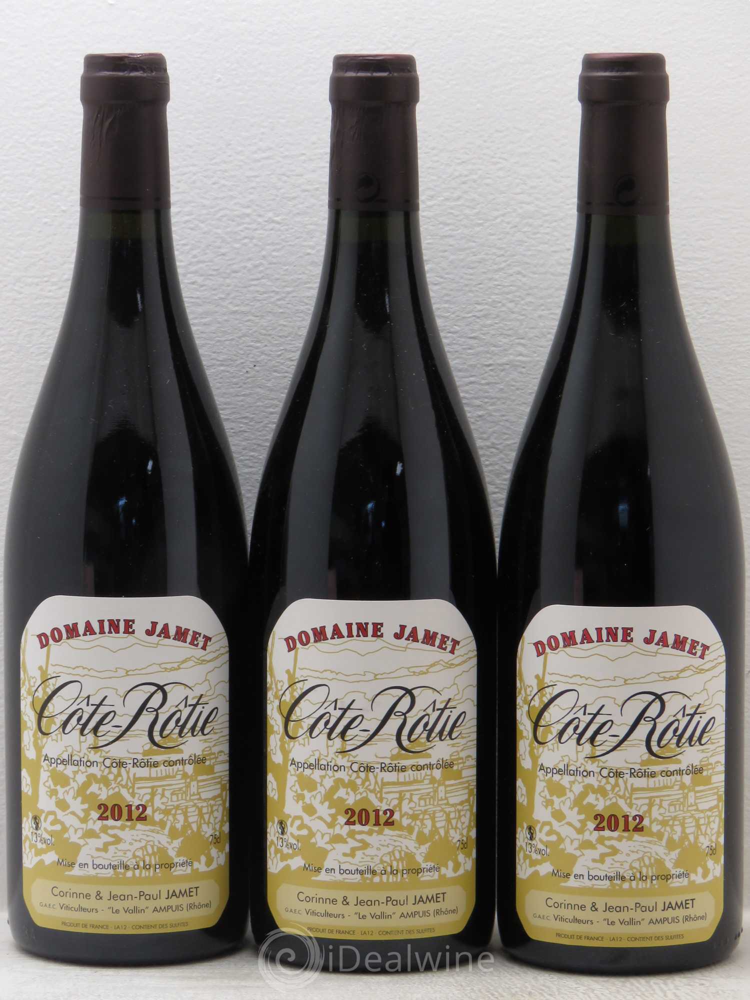 Côte-Rôtie Jamet (Domaine) 2012 - Lot de 3 bouteilles - 0