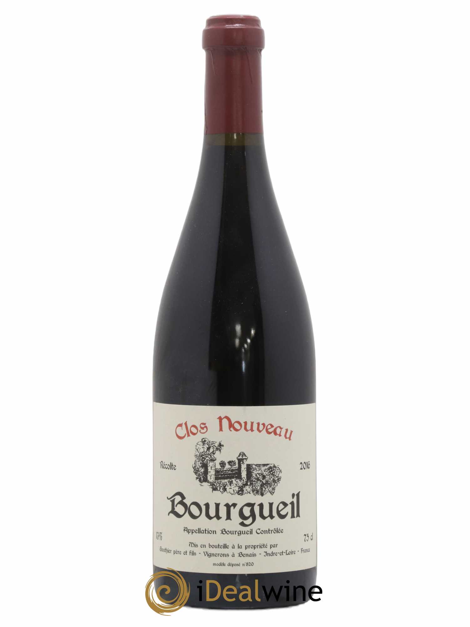 Bourgueil Clos Nouveau Domaine du Bel Air 2016 - Lot de 1 bouteille - 0