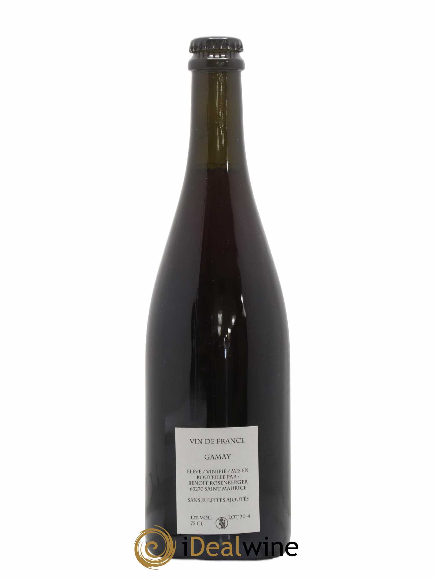 Vin de France Verre de Terre Désaltérofilles Benoit Rosenberger 2020 - Lot de 1 bouteille - 1