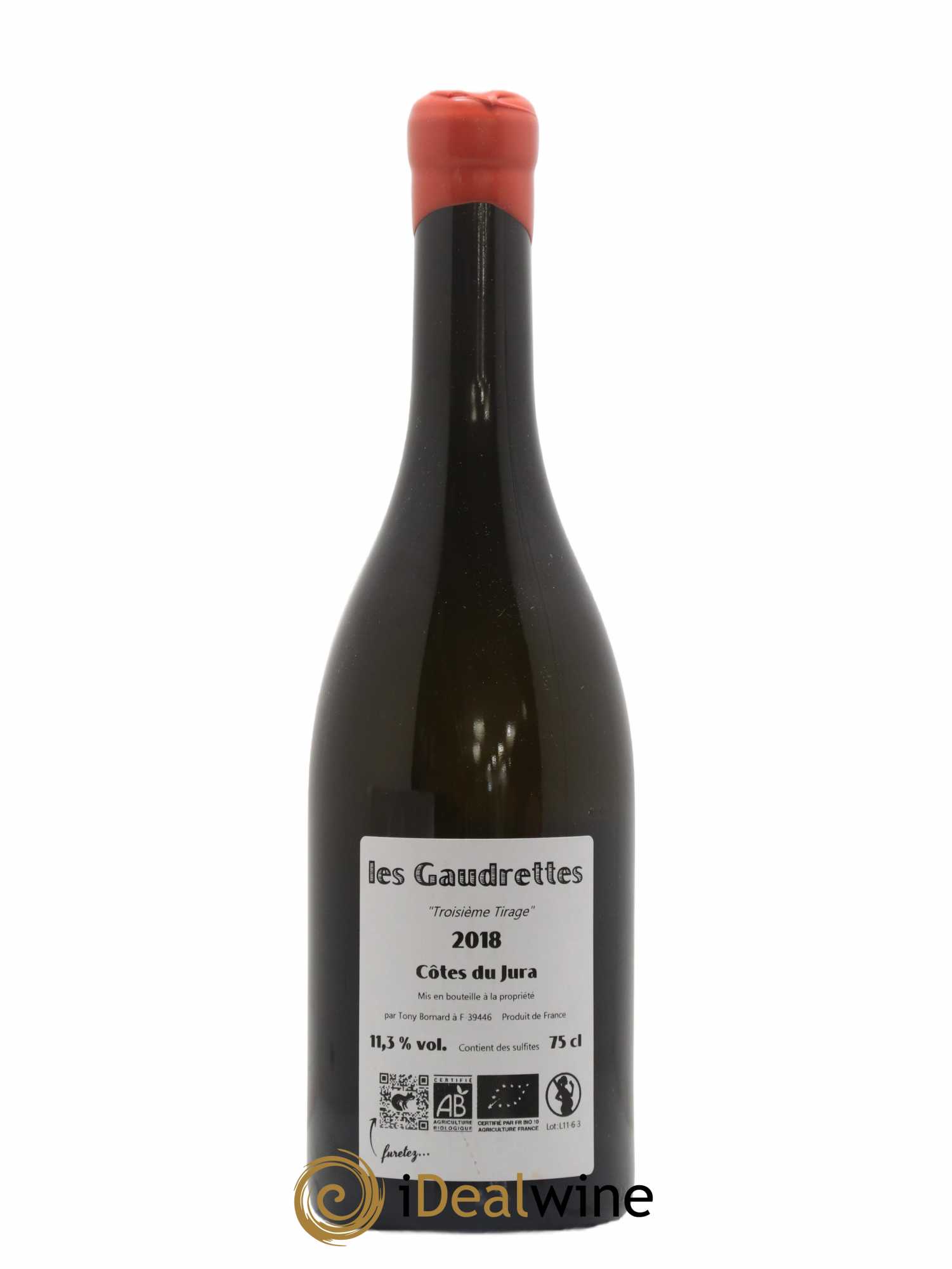 Côtes du Jura Les Gaudrettes Bornard Troisième tirage 2018 - Lot de 1 bouteille - 1