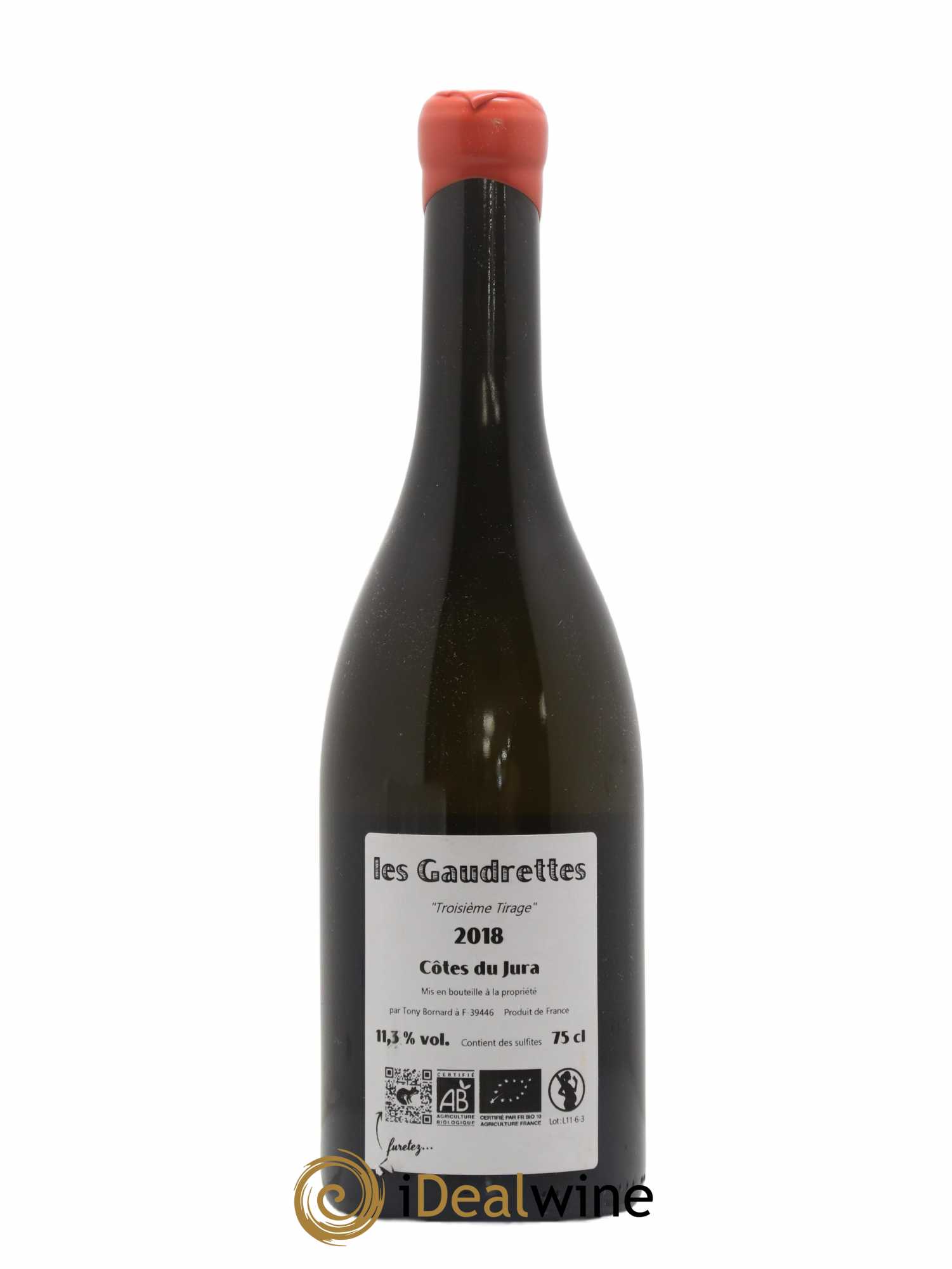 Côtes du Jura Les Gaudrettes Bornard Troisième tirage 2018 - Lot de 1 bouteille - 1