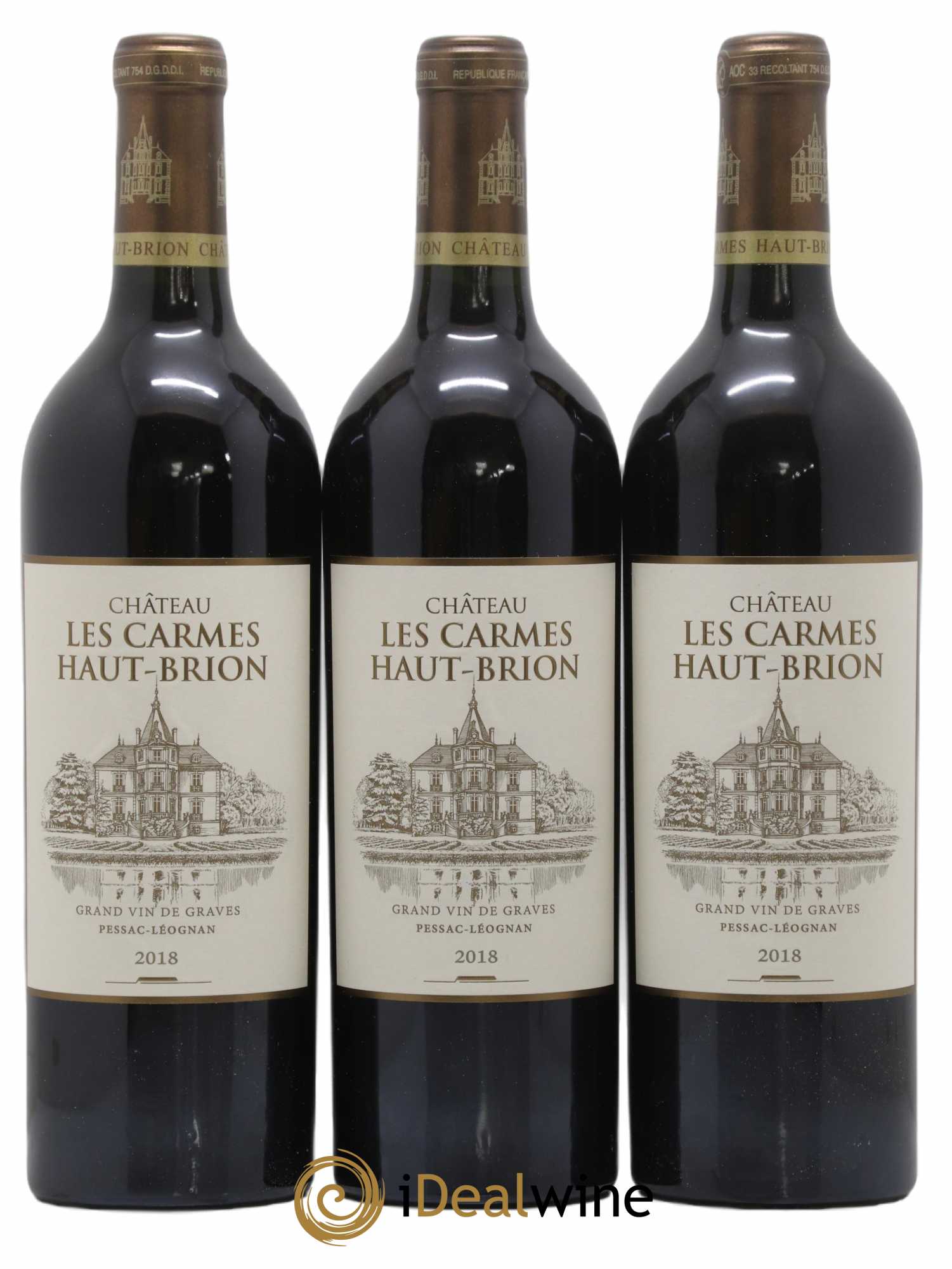 Château Les Carmes Haut-Brion 2019 - Lot de 6 bouteilles - 1