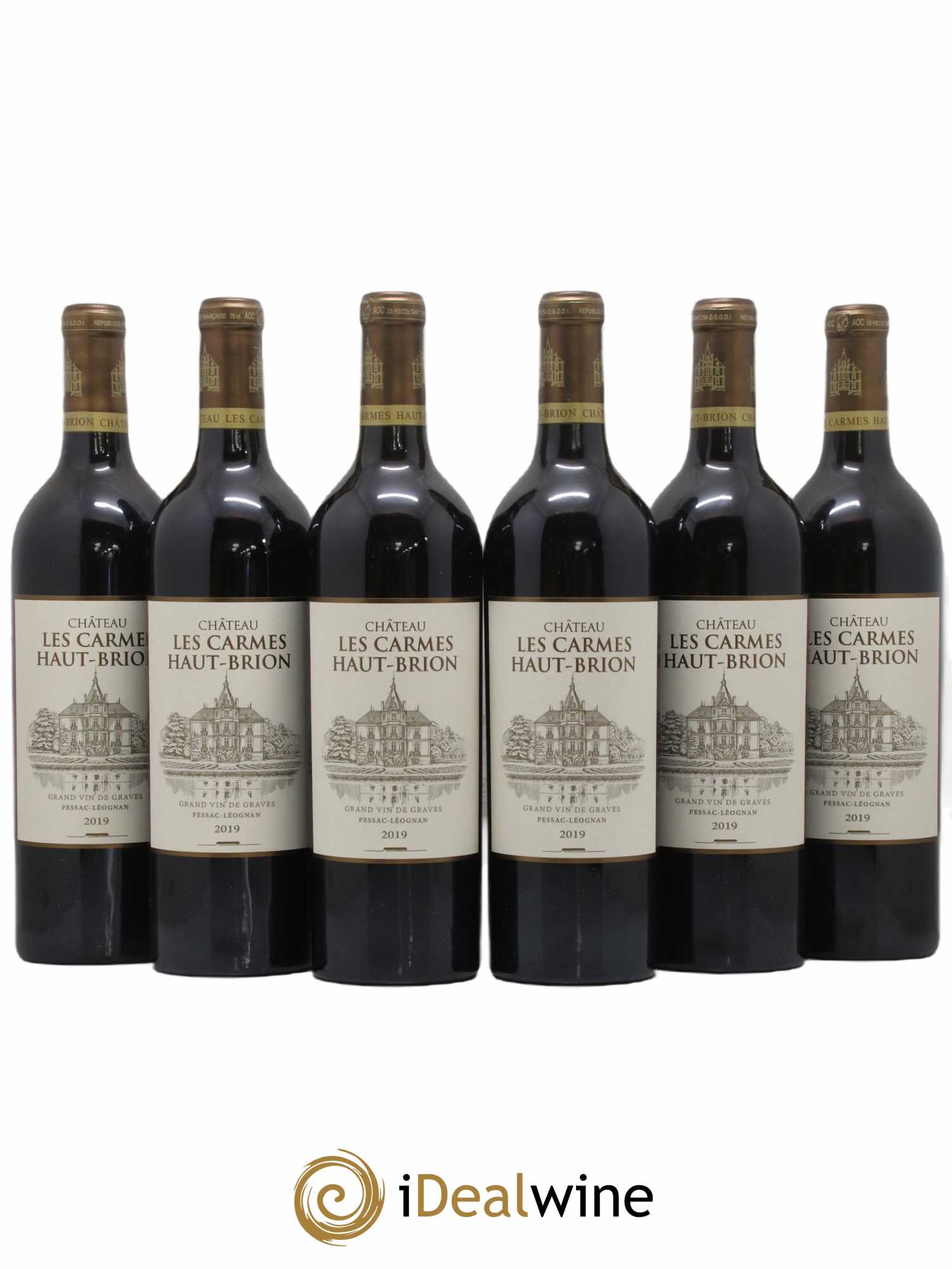 Château Les Carmes Haut-Brion 2019 - Lot de 6 bouteilles - 0