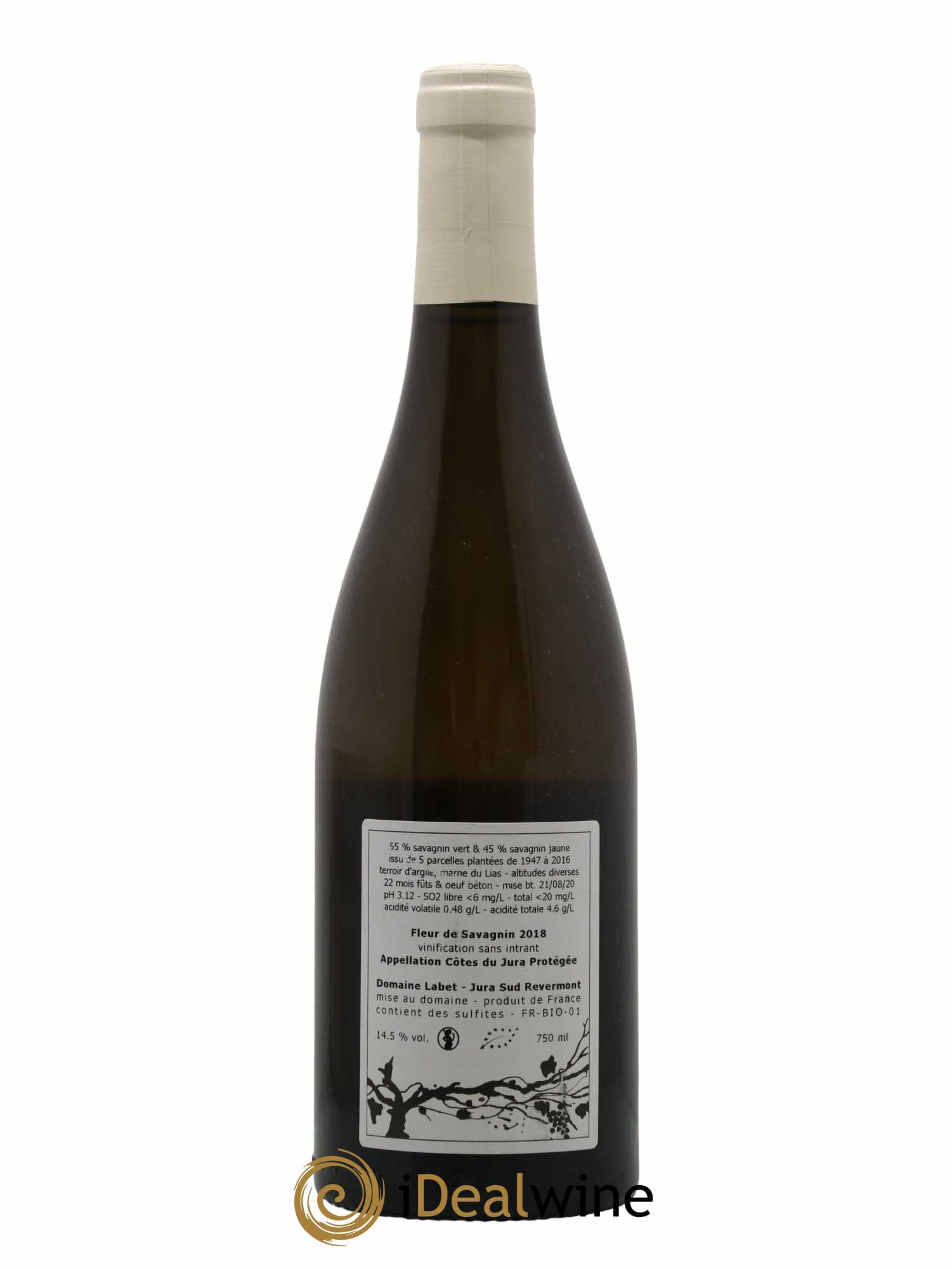 Côtes du Jura Fleur de Savagnin En Chalasse Romain - Julien  - Charline Labet 2018 - Lot de 1 bouteille - 1