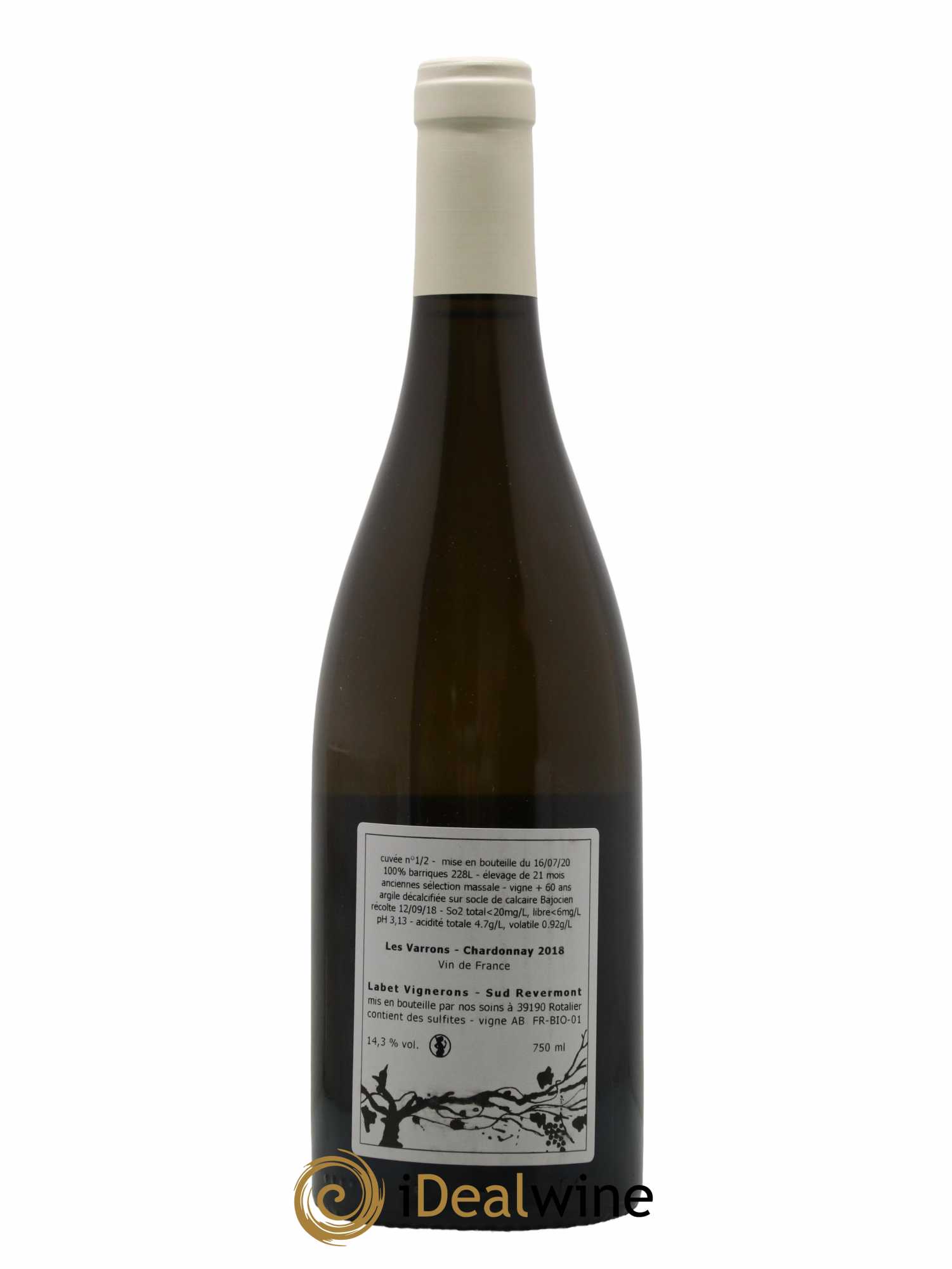 Côtes du Jura Pinot Noir Les Varrons Sélection Massale Romain - Julien - Charline Labet 2018 - Lot de 1 bouteille - 1