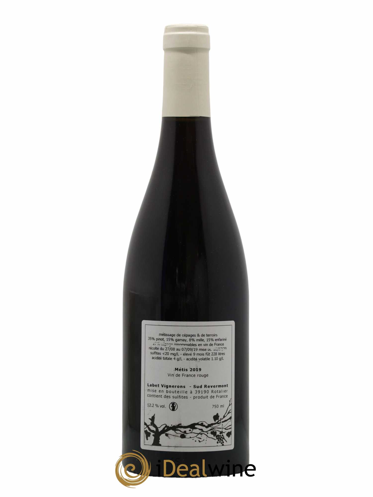 Vin de France Métis Romain - Julien - Charline Labet 2019 - Lot de 1 bouteille - 1
