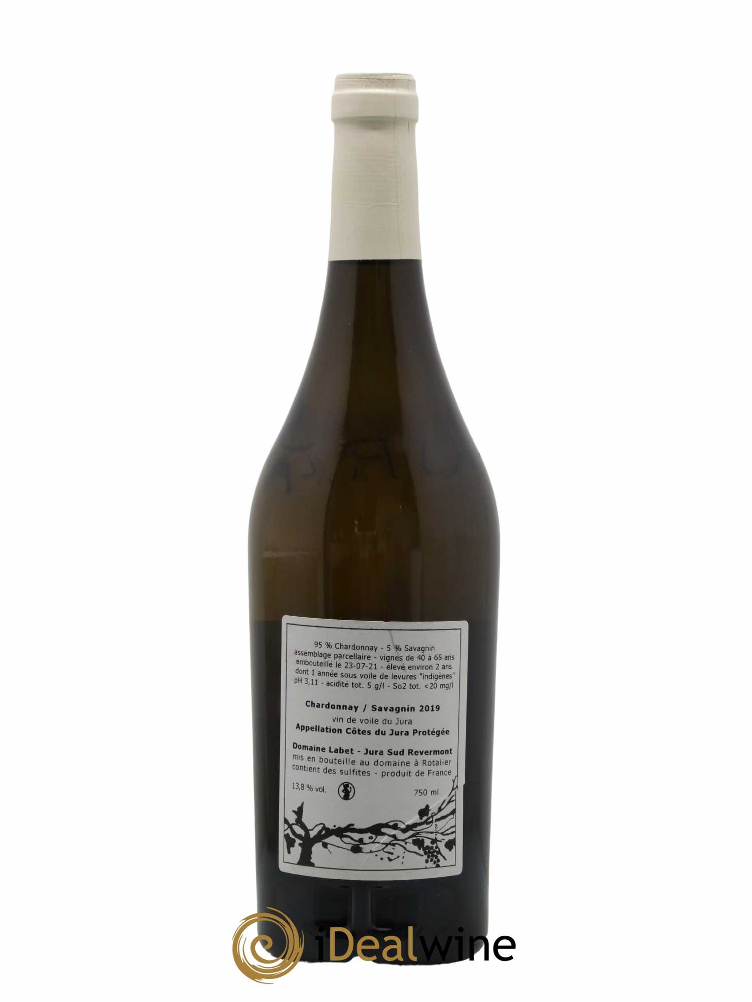 Côtes du Jura Vin de Voile Chardonnay Savagnin Les Singuliers Domaine Labet 2019 - Lot de 1 bouteille - 1