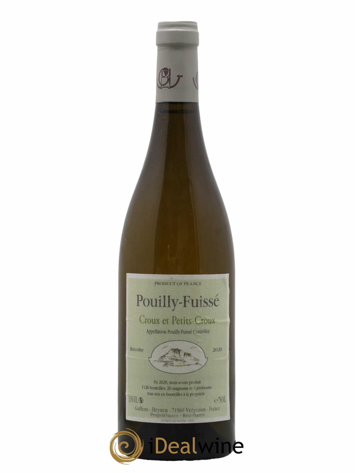 Pouilly Fuissé Croux et Petits croux Guffens-Heynen 2020 - Lot de 1 bouteille - 0