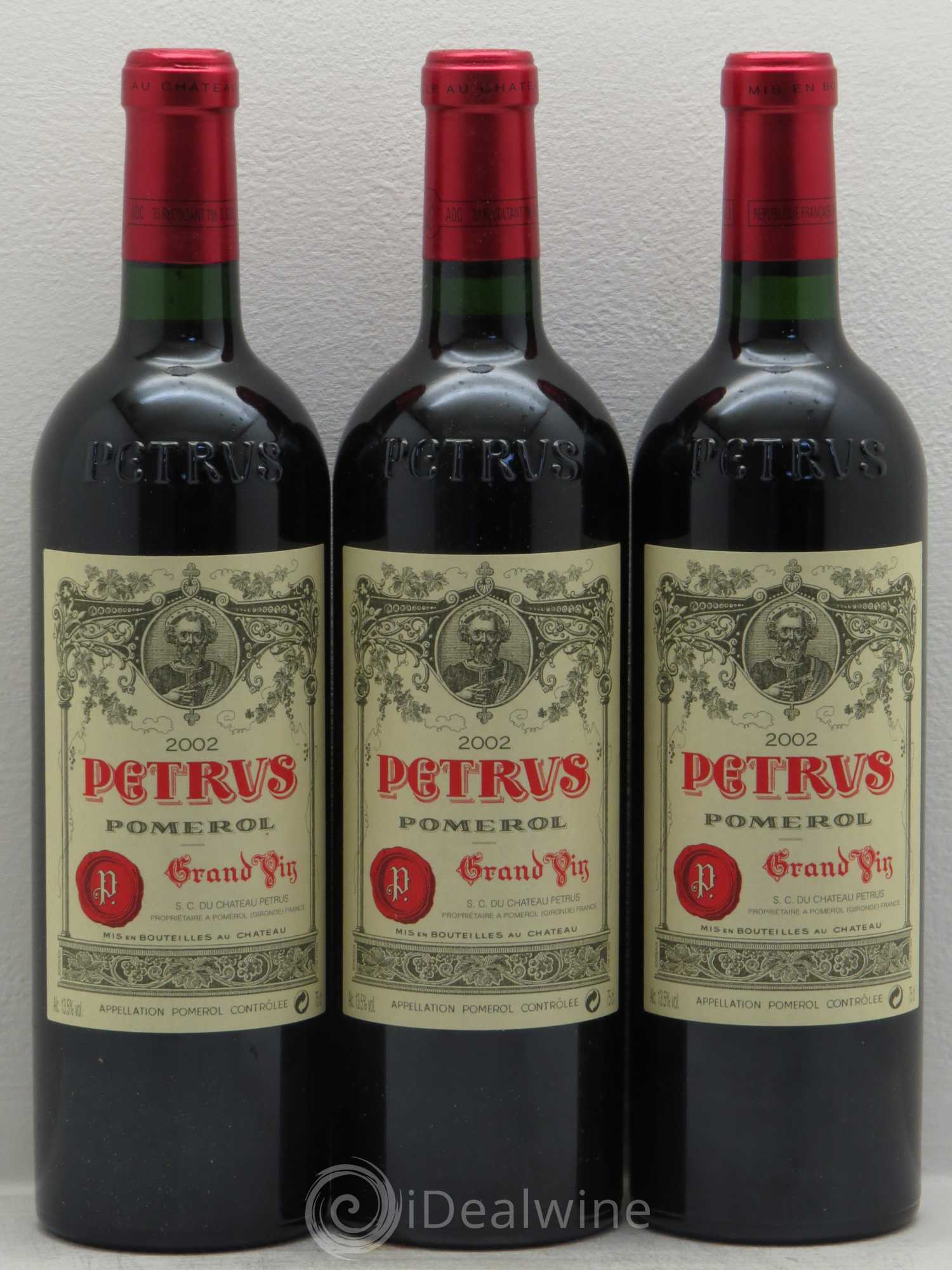 Petrus 2002 - Lot de 3 bouteilles - 0