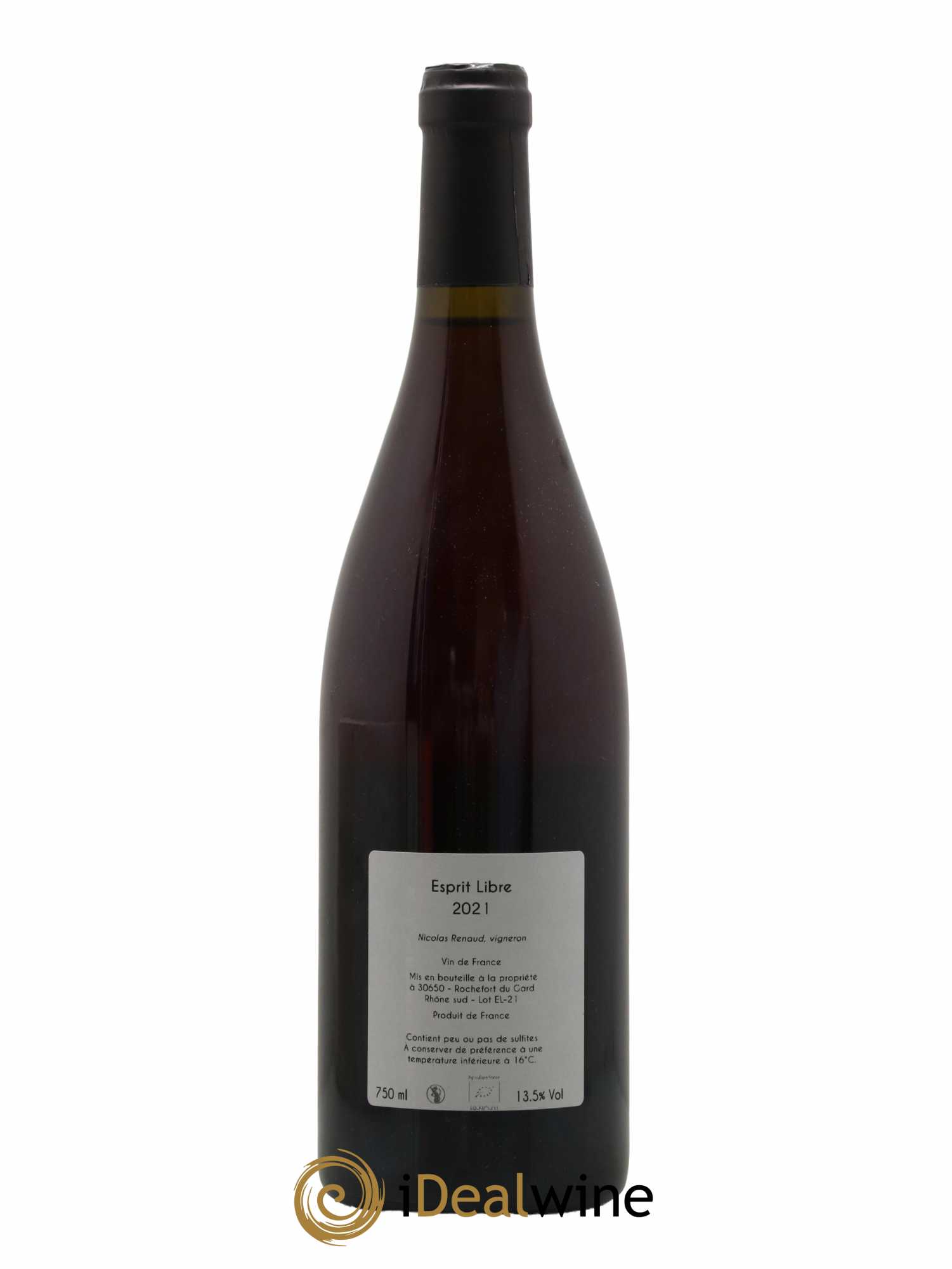 Vin de France Esprit Libre Clos des Grillons 2021 - Lot de 1 bouteille - 1