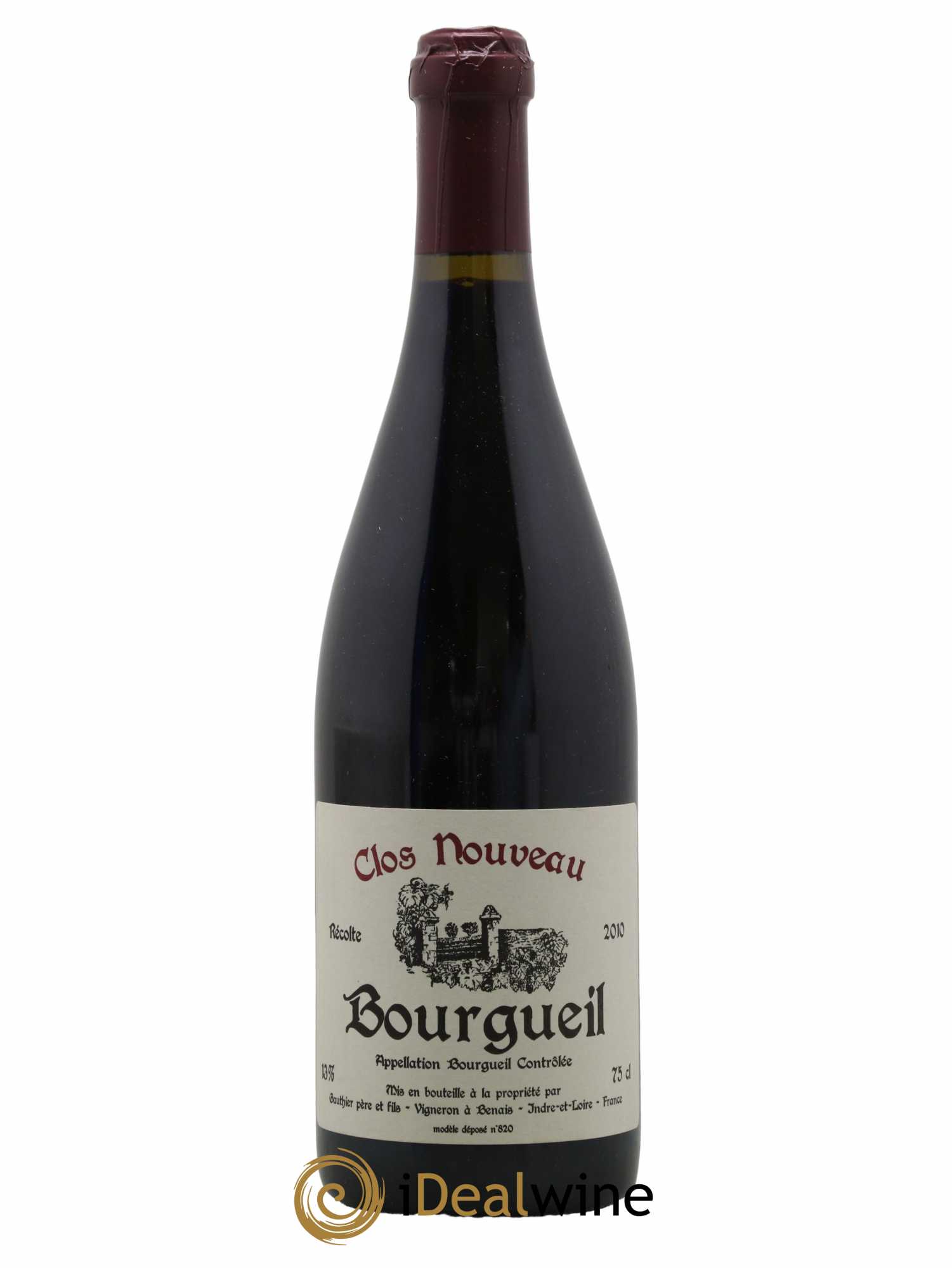 Bourgueil Clos Nouveau Domaine du Bel Air 2010 - Lot de 1 bouteille - 0