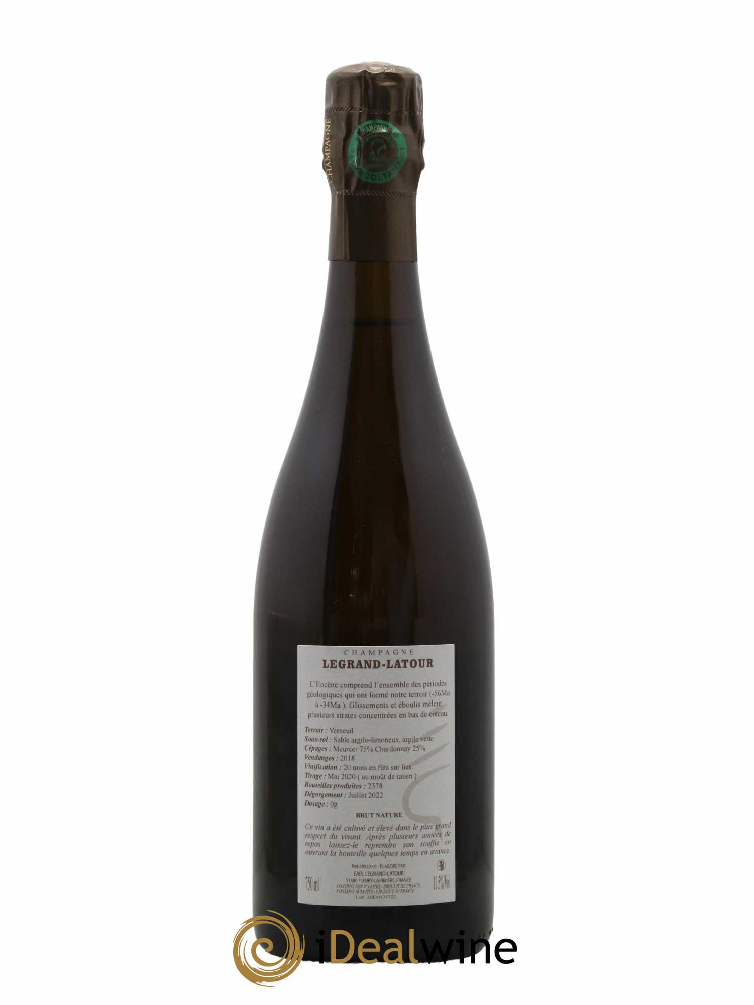 Champagne Eocéne Domaine Legrand Latour 2018 - Lot de 1 bouteille - 1