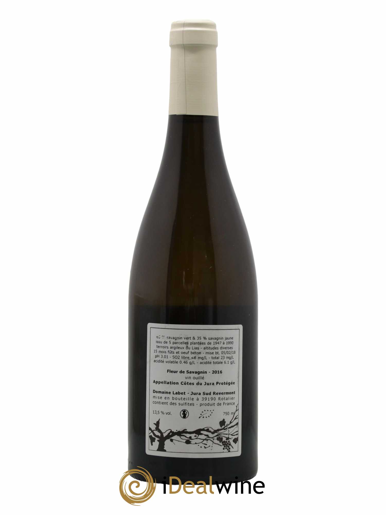 Côtes du Jura Fleur de Savagnin En Chalasse Romain - Julien - Charline Labet 2016 - Lot de 1 bouteille - 1