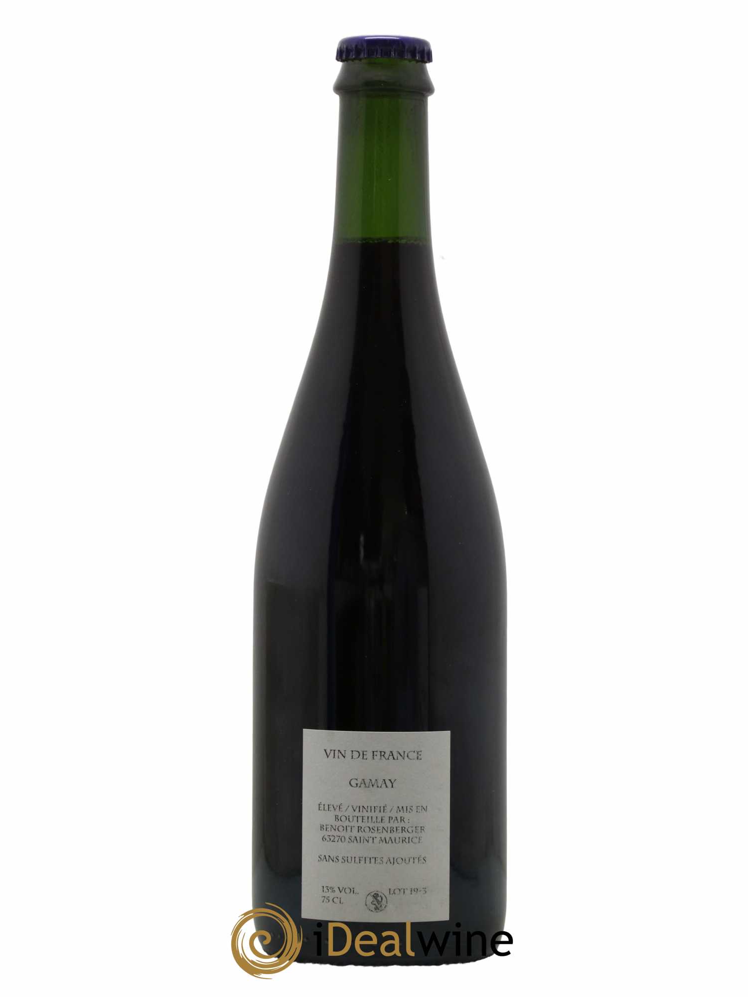 Vin de France Verre de Terre Loup des Vignes Benoit Rosenberger 2019 - Lot de 1 bouteille - 1