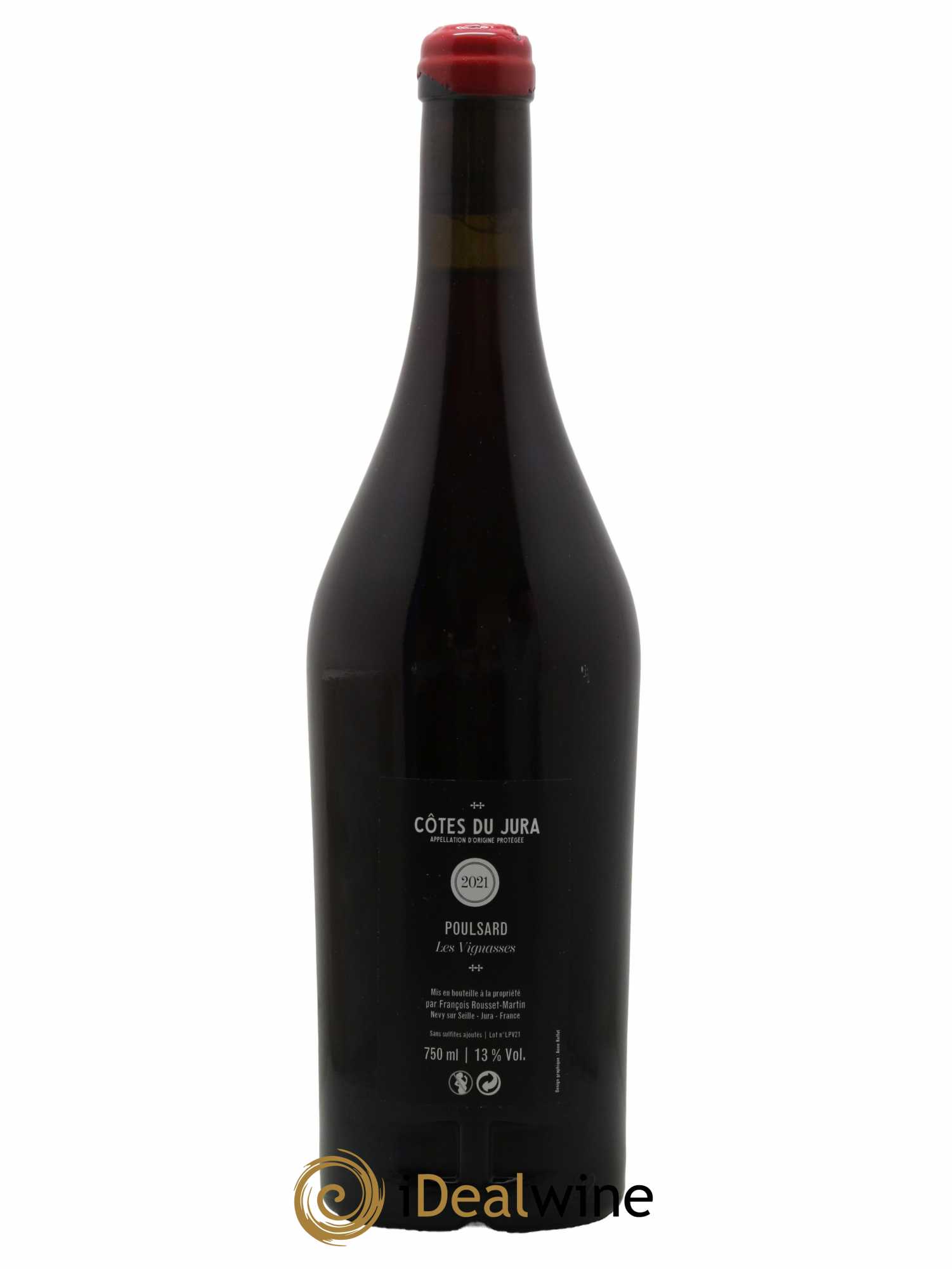 Côtes du Jura Les Vignasses Poulsard François Rousset Martin 2021 - Lot de 1 bouteille - 1