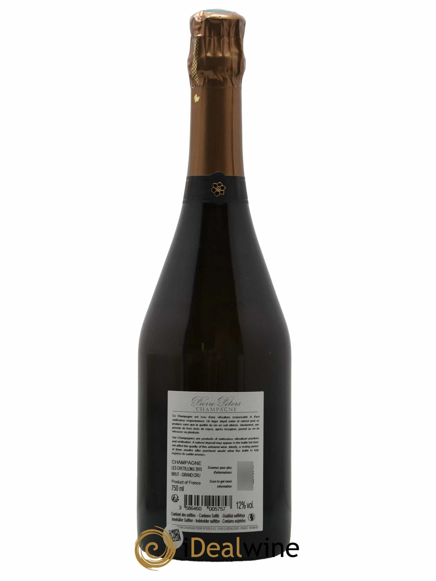 Cuvée Spéciale les Chétillons Blanc de Blancs Brut Pierre Péters 2015 - Lot de 1 bouteille - 1