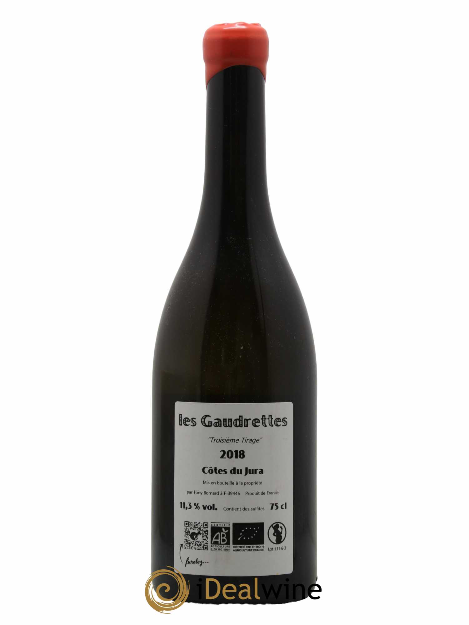Côtes du Jura Les Gaudrettes Bornard 3ème Tirage 2018 - Lot de 1 bouteille - 1