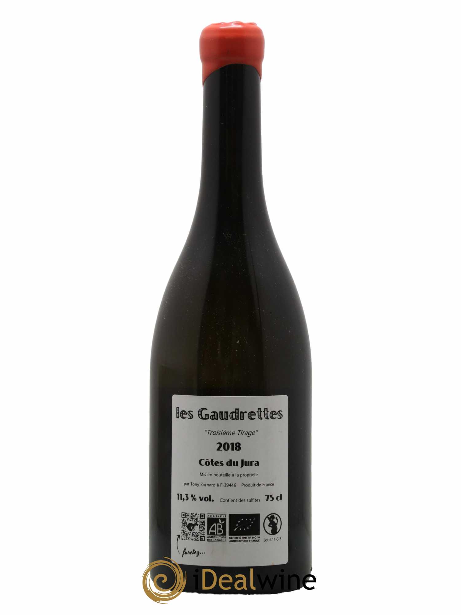 Côtes du Jura Les Gaudrettes Bornard 3ème Tirage 2018 - Lot de 1 bouteille - 1