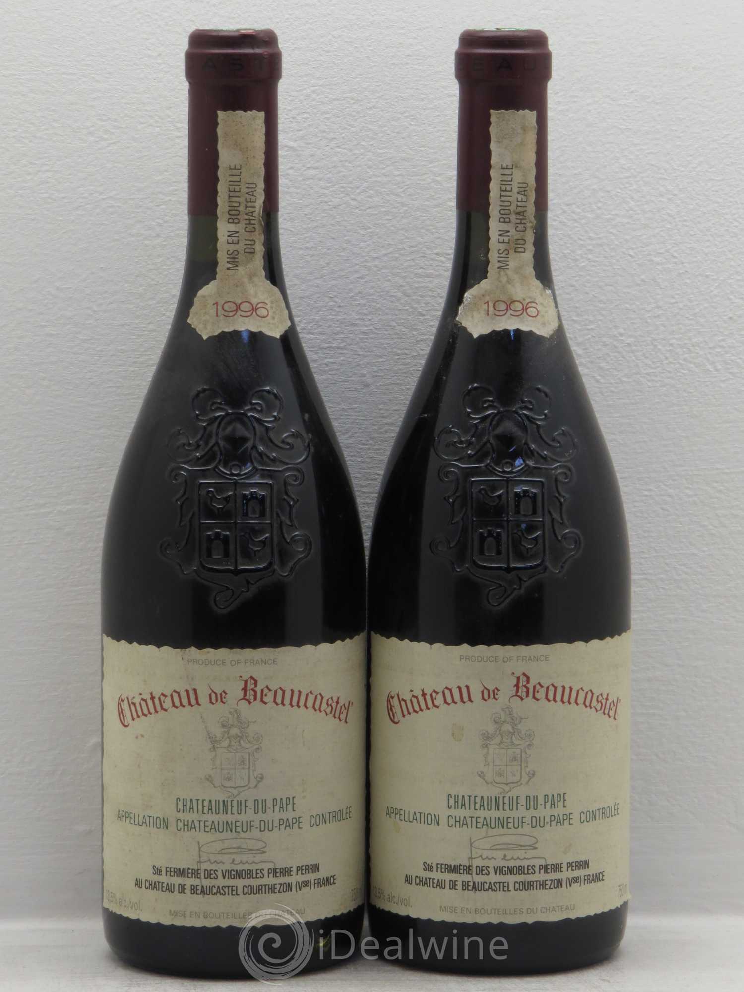 Châteauneuf-du-Pape Château de Beaucastel Famille Perrin 1996 - Lot de 2 bouteilles - 0