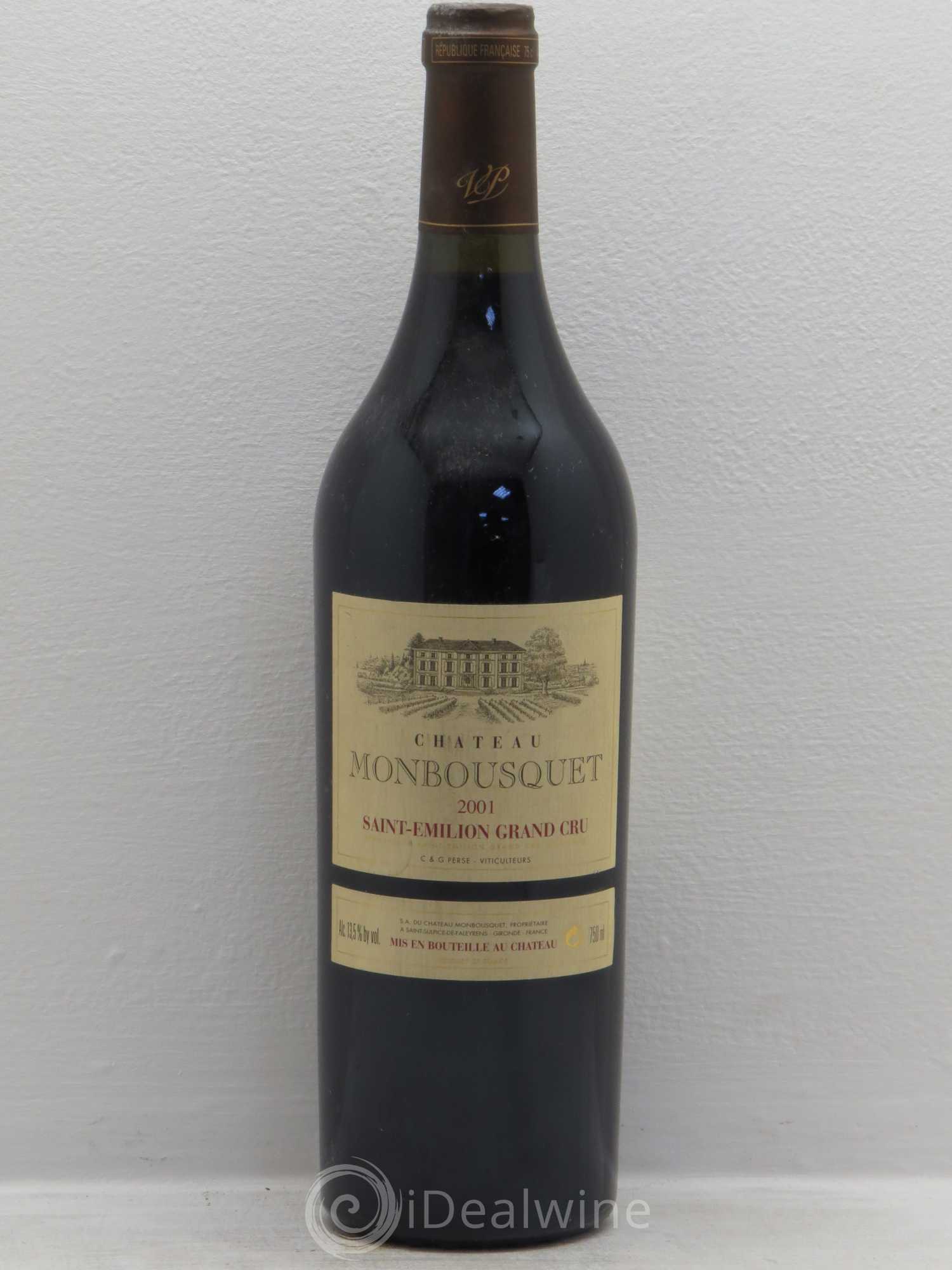 Château Monbousquet Grand Cru Classé 2001 - Lot de 1 bouteille - 0
