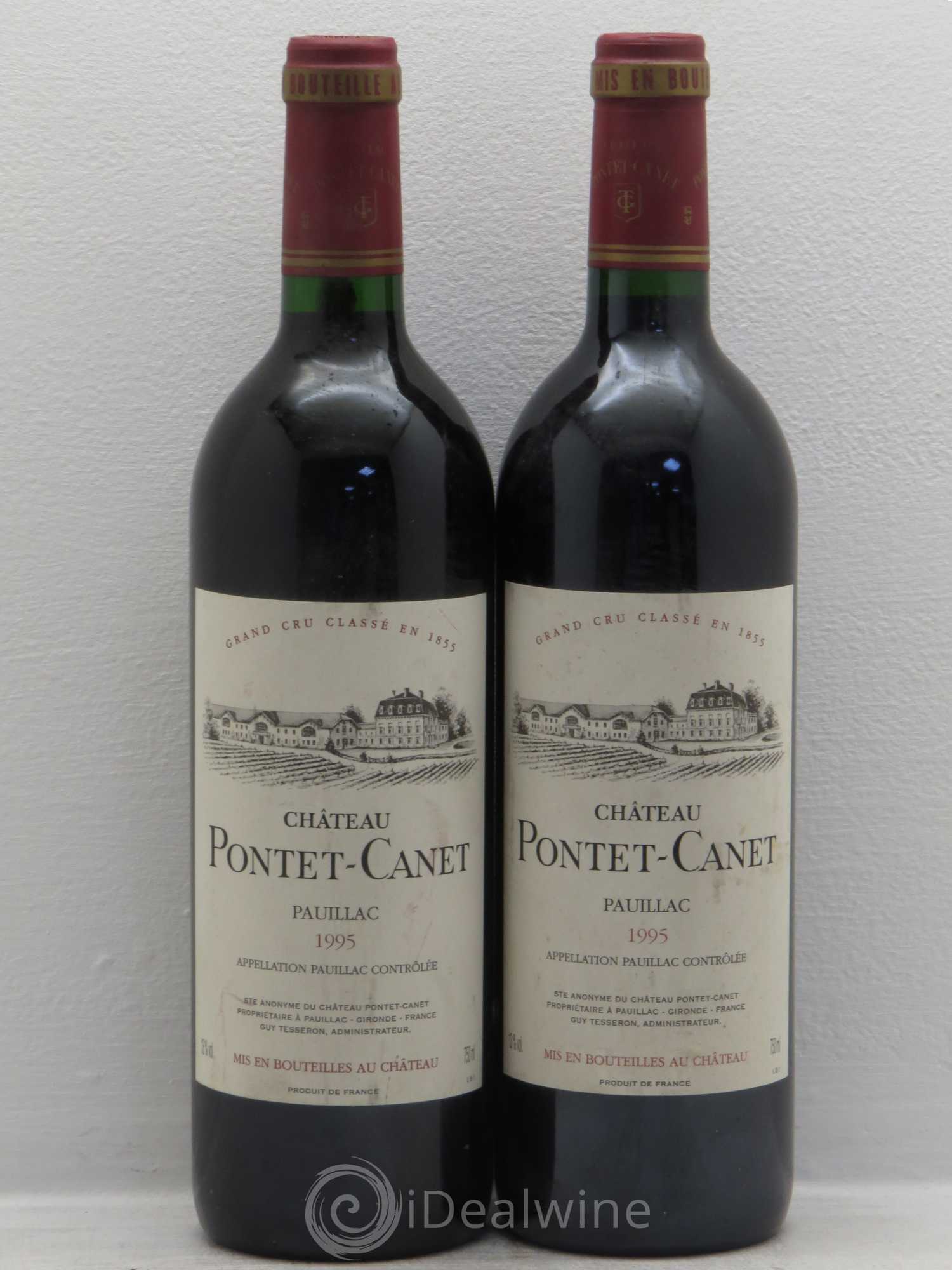 Château Pontet Canet 5ème Grand Cru Classé 1995 - Lot de 2 bouteilles - 0