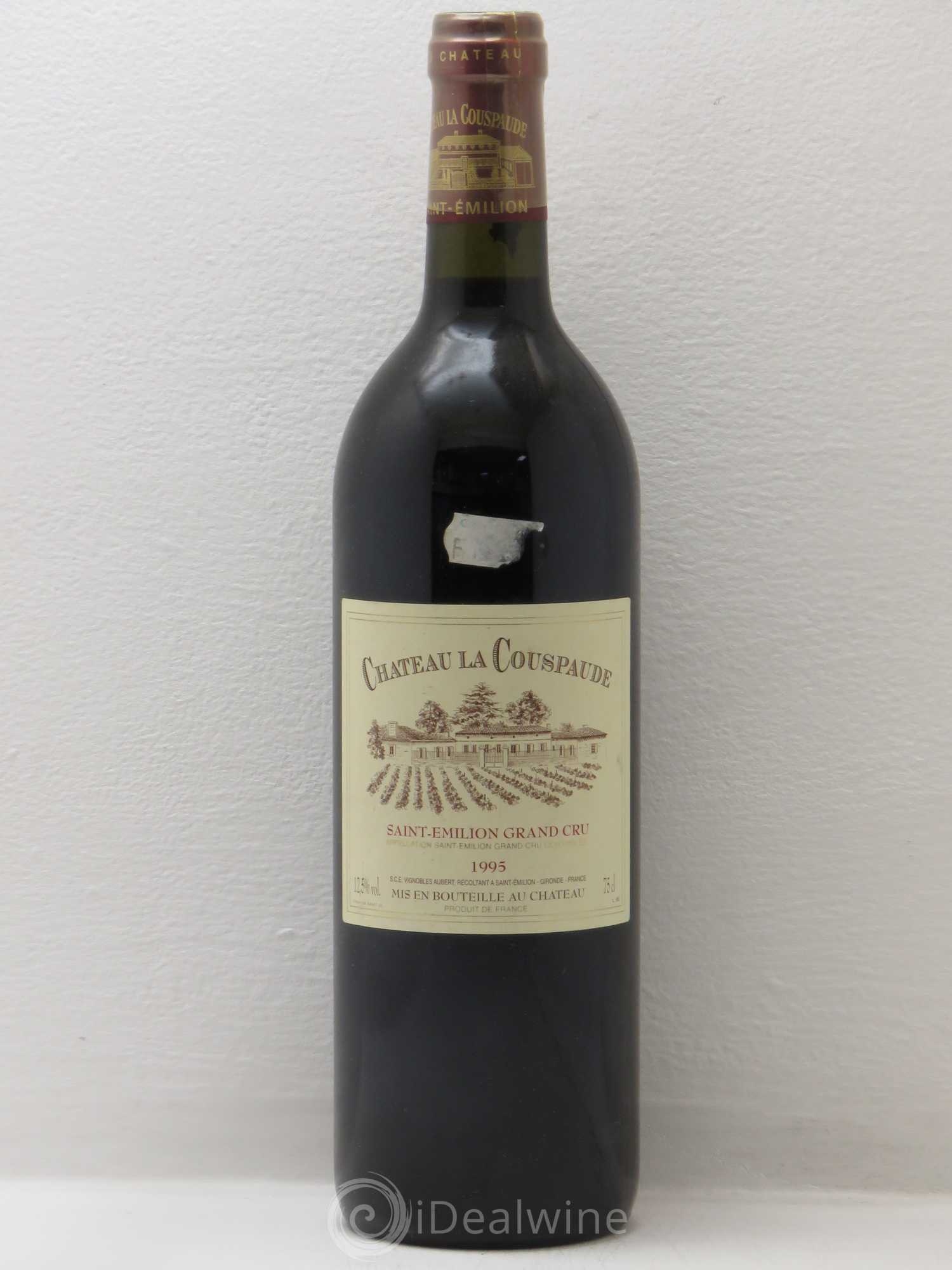 Château la Couspaude Grand Cru Classé 1995 - Lot de 1 bouteille - 0