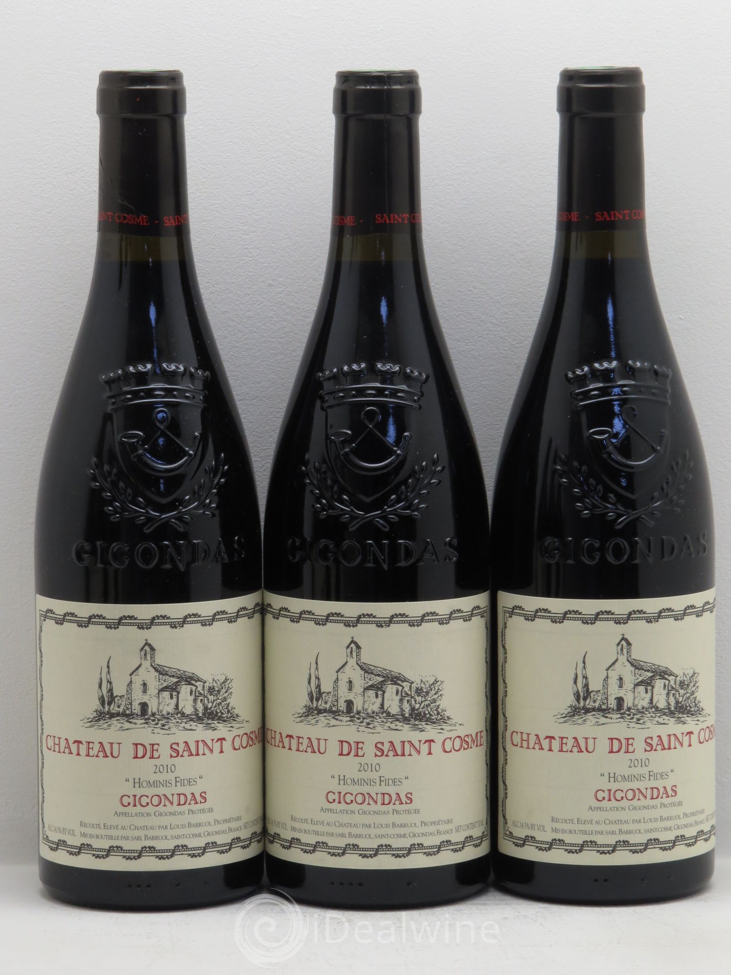 Gigondas Hominis Fides Saint Cosme 2010 - Lot de 6 bouteilles - 1