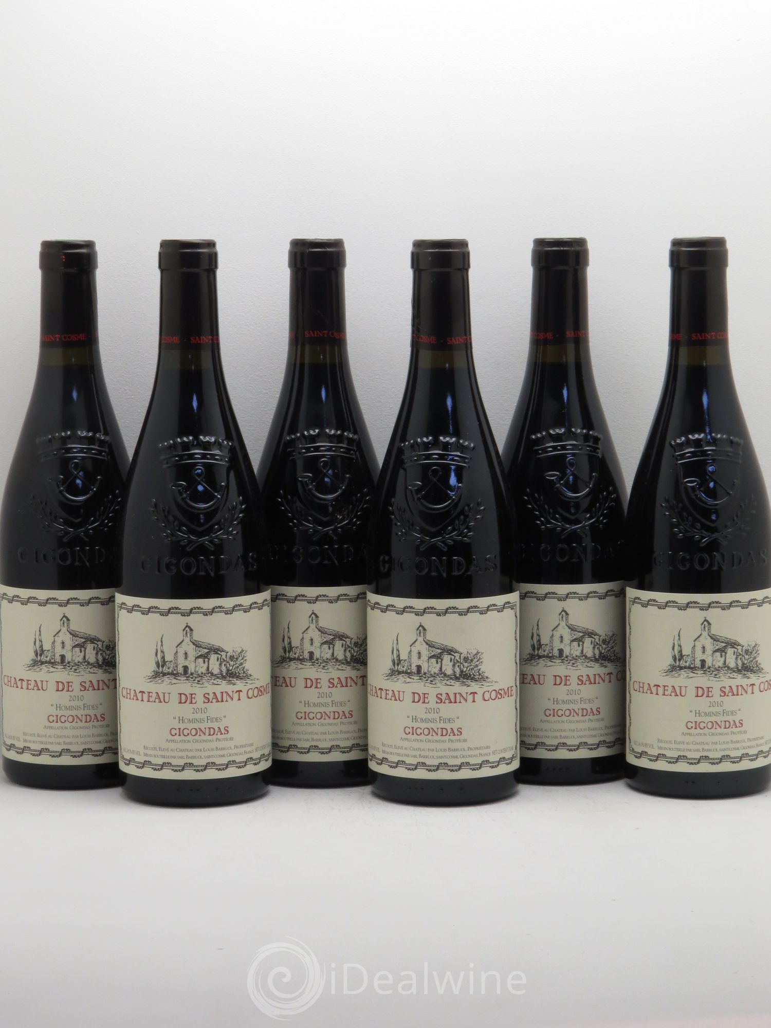 Gigondas Hominis Fides Saint Cosme 2010 - Lot de 6 bouteilles - 0