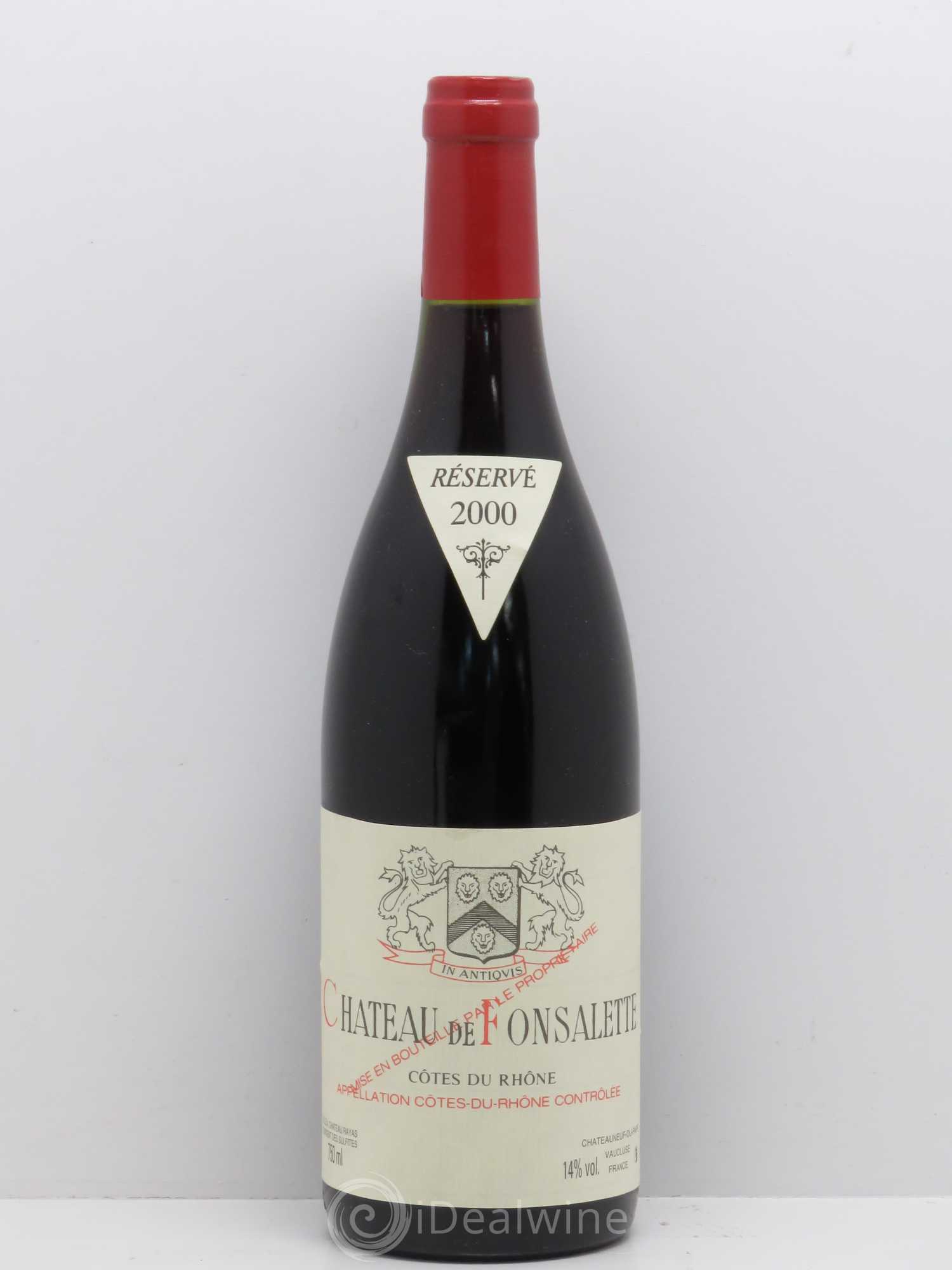 Côtes-du-Rhône Château de Fonsalette Emmanuel Reynaud 2000 - Lot de 1 bouteille - 0
