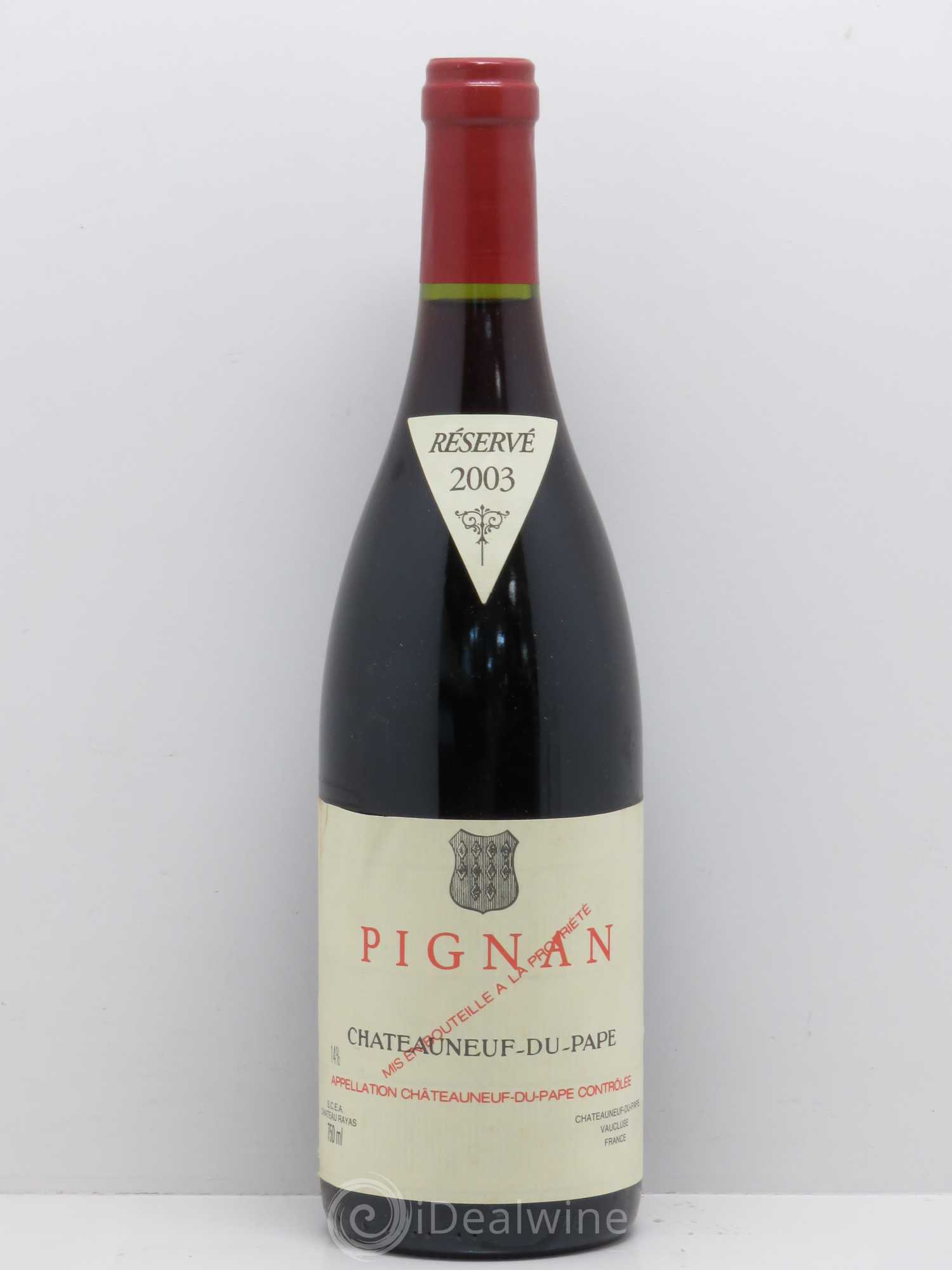 Châteauneuf-du-Pape Pignan Emmanuel Reynaud 2003 - Lot de 1 bouteille - 0