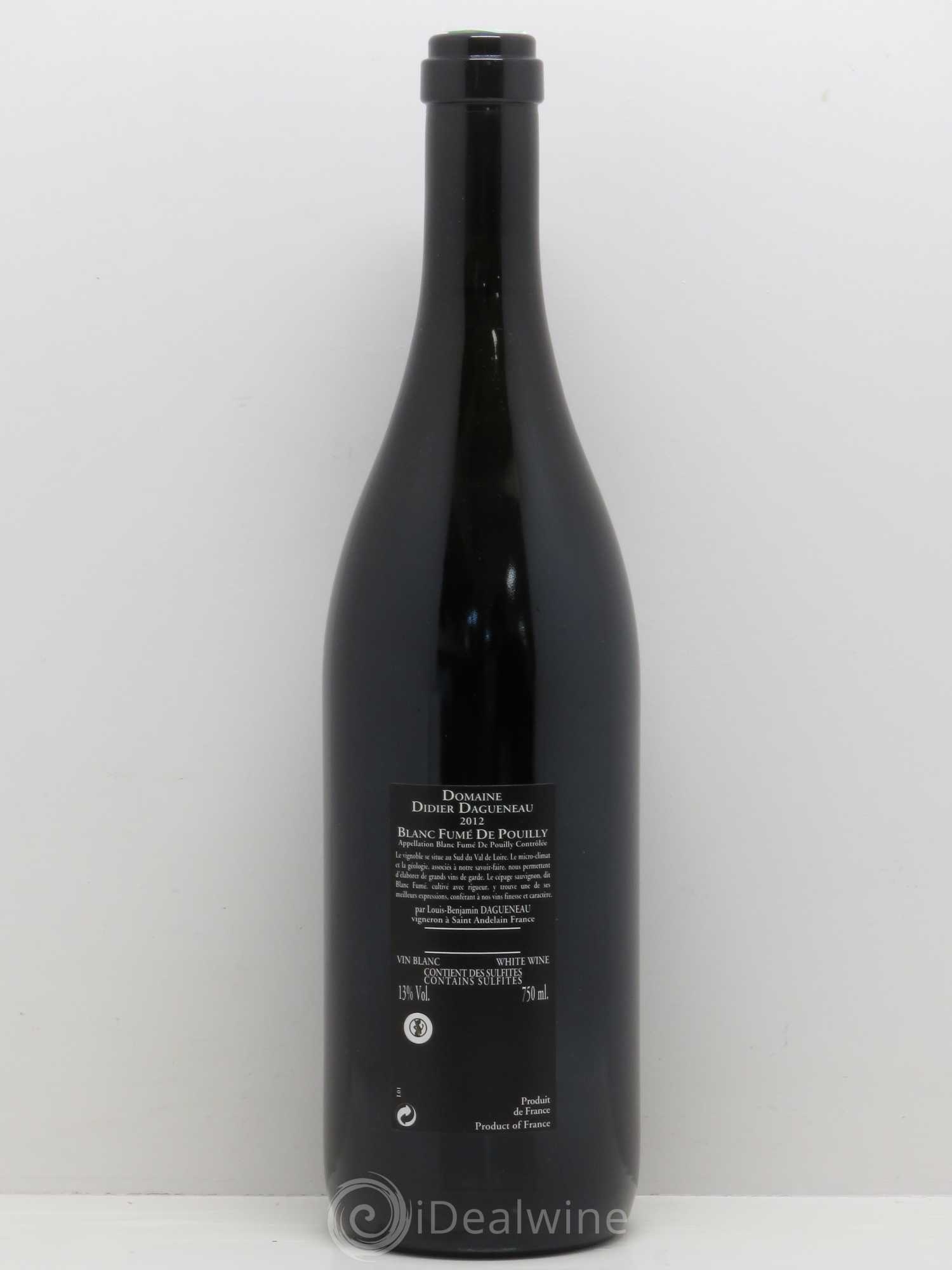 Vin de France (anciennement Pouilly-Fumé) Silex Dagueneau (Domaine Didier - Louis-Benjamin) 2012 - Lot de 1 bouteille - 1