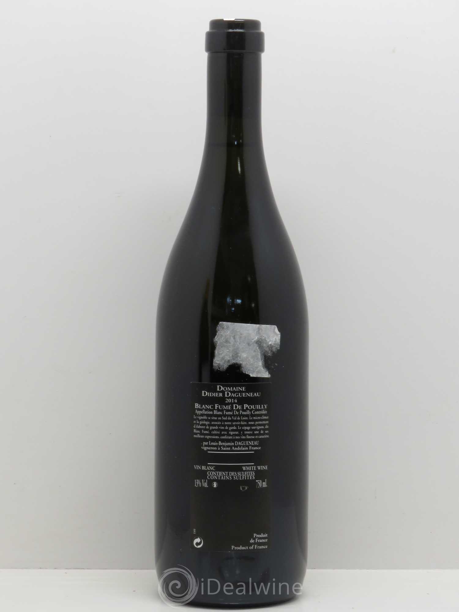 Vin de France (anciennement Pouilly-Fumé) Silex Dagueneau (Domaine Didier - Louis-Benjamin) 2014 - Lot de 1 bouteille - 1