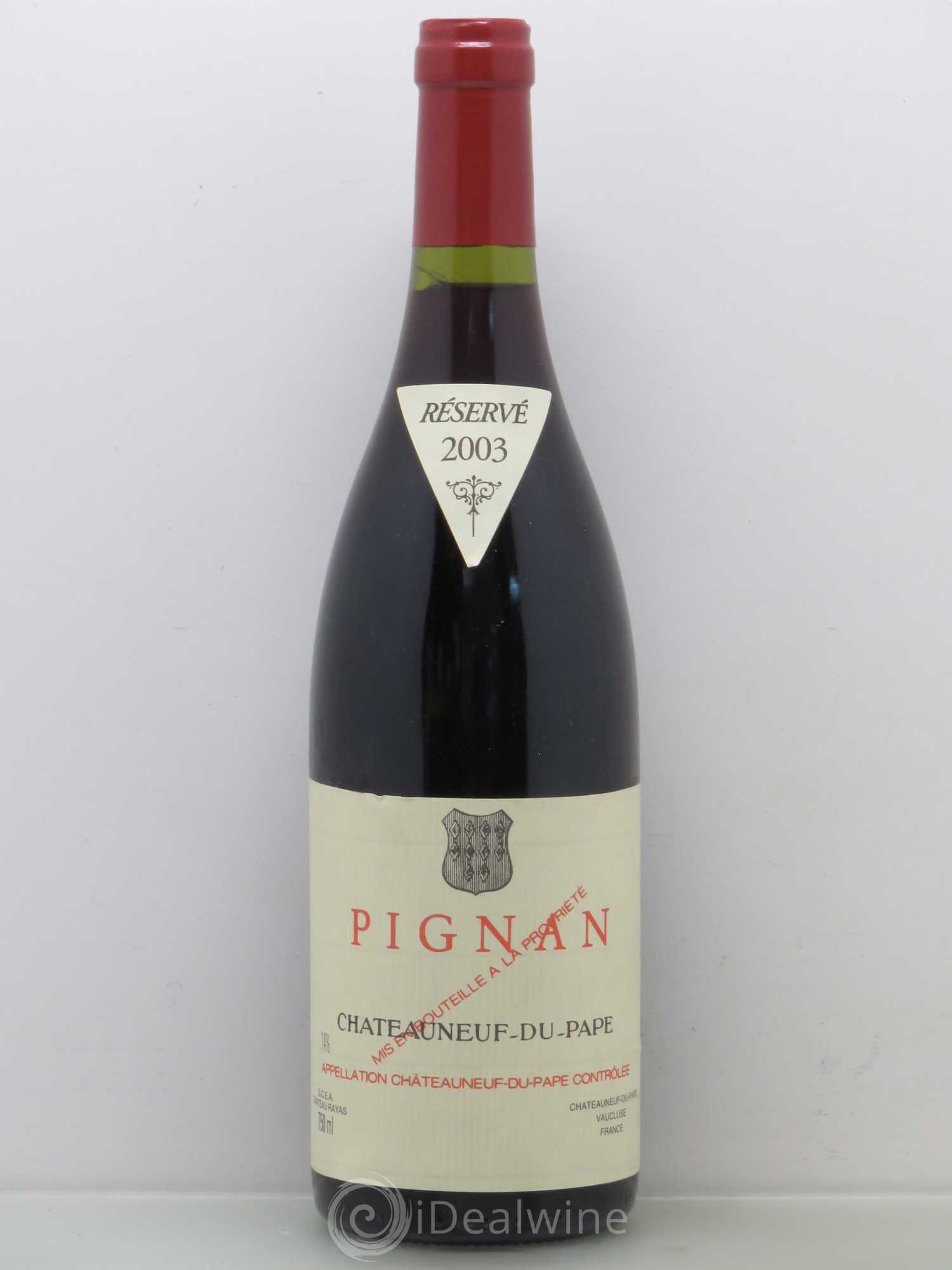Châteauneuf-du-Pape Pignan Emmanuel Reynaud 2003 - Lot de 1 bouteille - 0