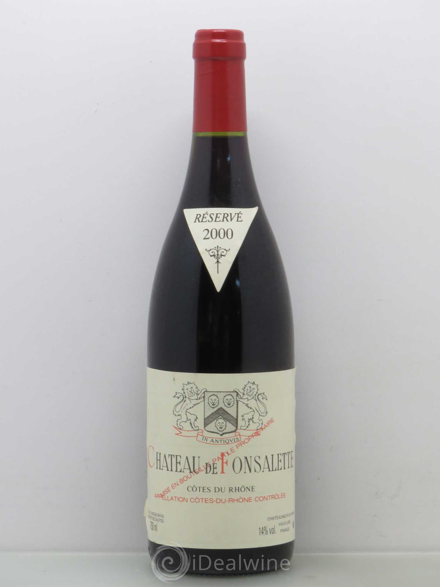 Côtes-du-Rhône Château de Fonsalette Emmanuel Reynaud 2000 - Lot de 1 bouteille - 0