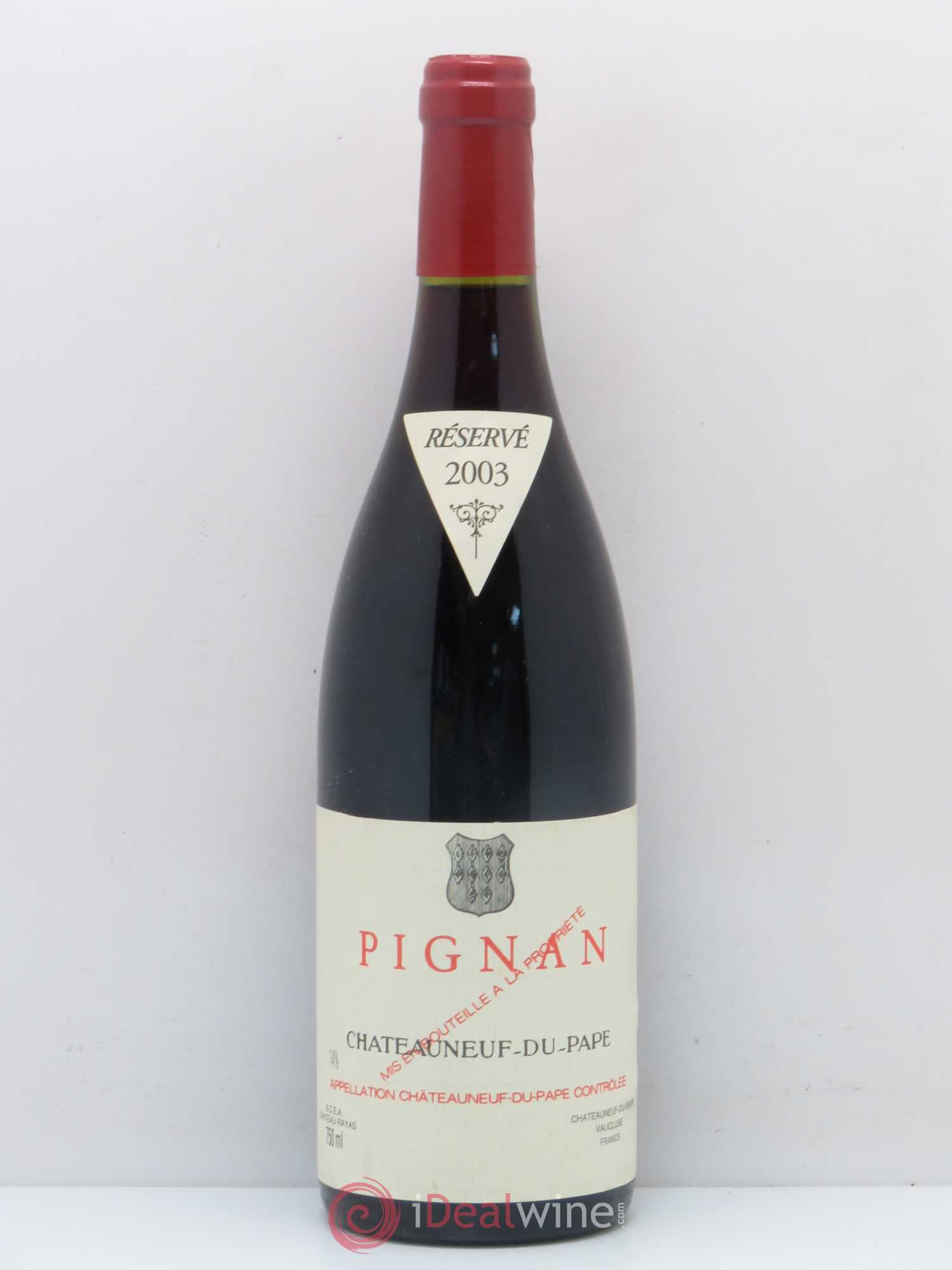 Châteauneuf-du-Pape Pignan Emmanuel Reynaud 2003 - Lot de 1 bouteille - 0