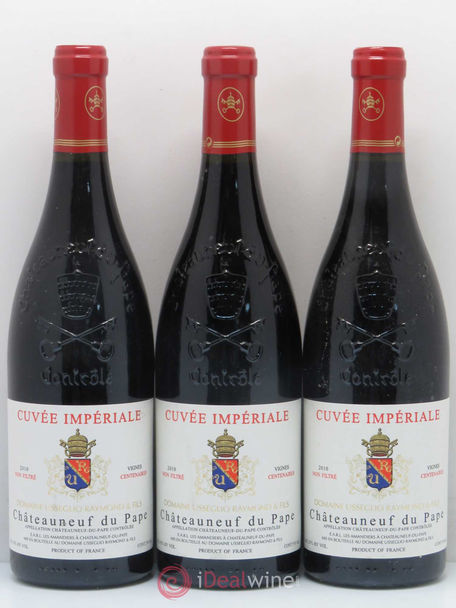 Châteauneuf-du-Pape Cuvée Impériale Raymond Usseglio & Fils (Domaine) 2010 - Lot de 3 bouteilles - 0